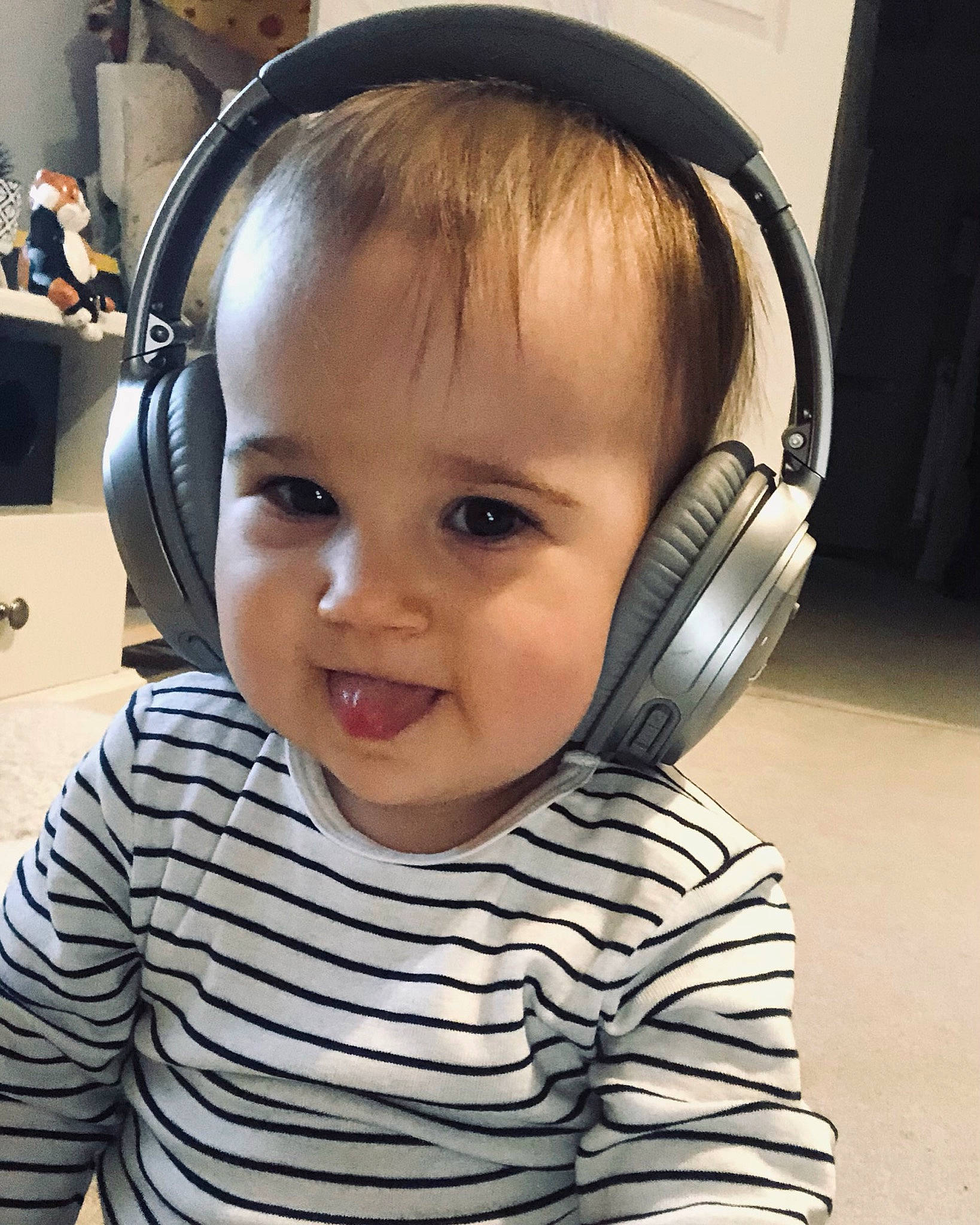 Lucie joined the competition — help win amazing prizes! audio_equipment, baby_toddler_clothing, cheek, child, chin, communication_device, cool, ear, eyebrow, eyelash, gadget, happy, hearing, iris, nose, output_device, peripheral, person, sleeve, smile