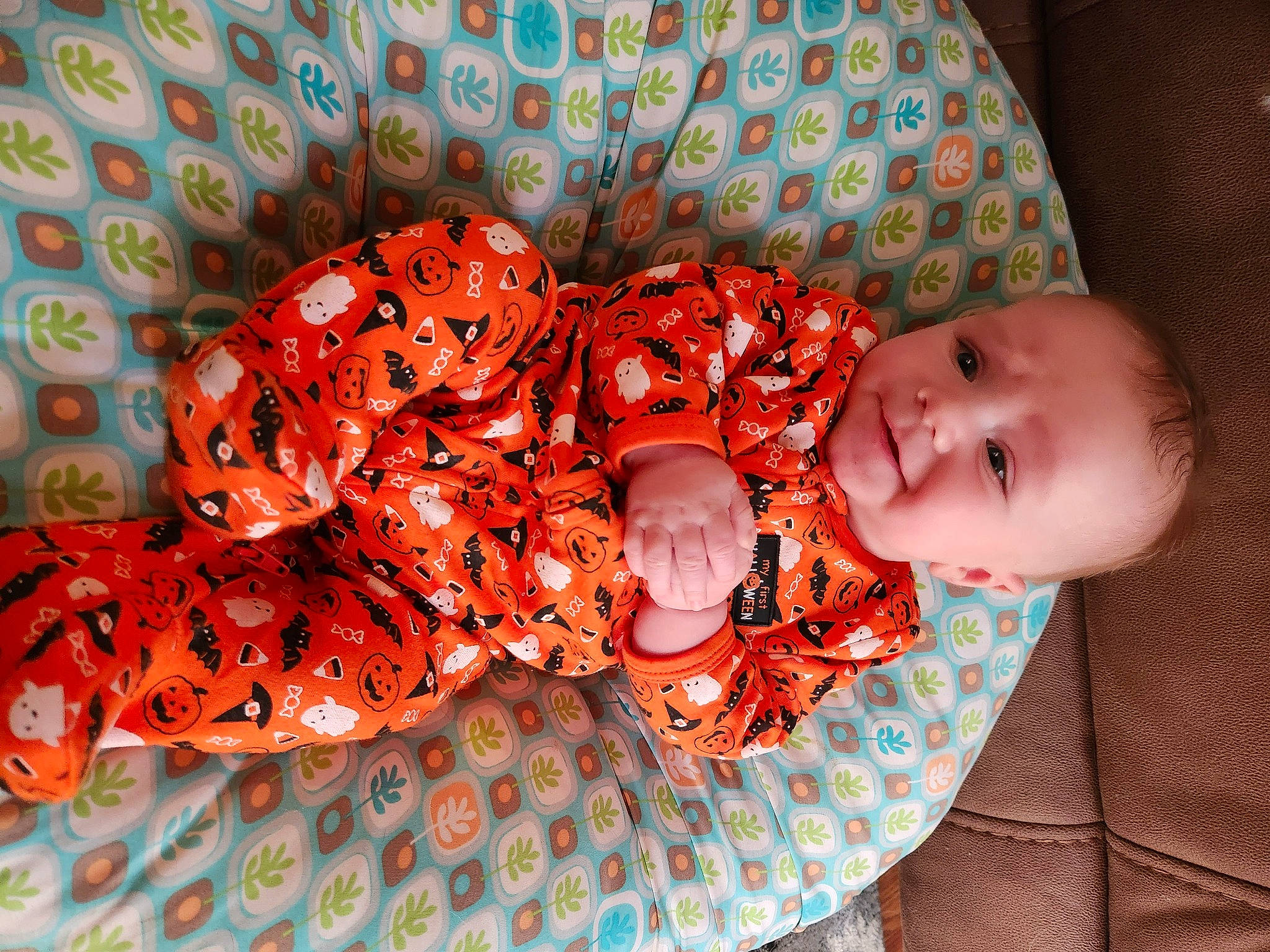 Patrick joined the competition — help win amazing prizes! baby, baby_products, baby_sleeping, baby_toddler_clothing, cheek, child, comfort, event, fashion_accessory, headgear, linens, pattern, peach, person, room, sleeve, smile, toddler