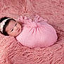 Aislinn is registered to the contest to win money with this photo: baby, newborn, pink, blanket, headband, flower, soft, fluffy, wrapped, cute, infant, portrait, sleepy, child, lying, cozy, tender, closeup, fabric, resting