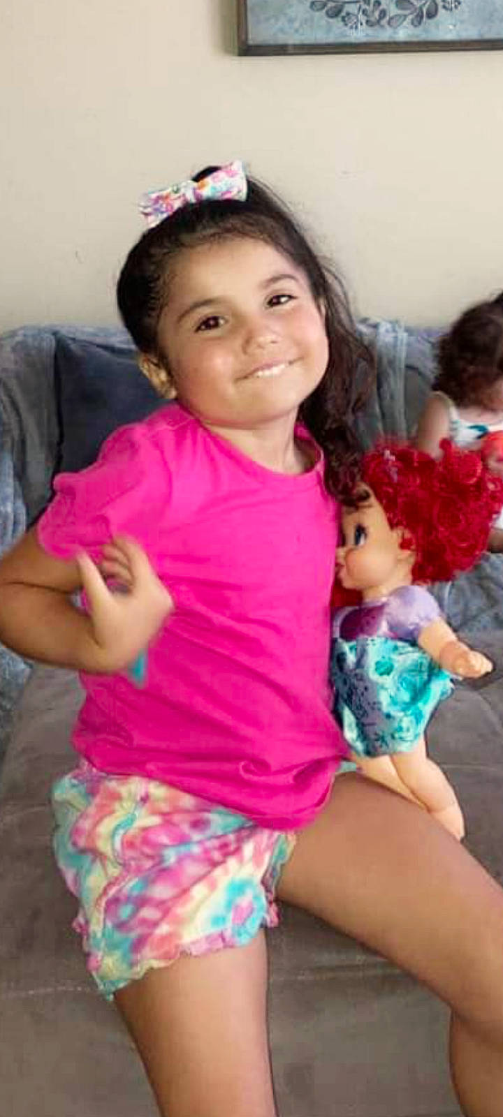 Catalina joined the competition — help win amazing prizes! arm, cheek, eye, face, facial_expression, hair, hairstyle, happy, head, human_body, joint, joy, lip, mouth, person, pink, shorts, shoulder, skin, sleeve