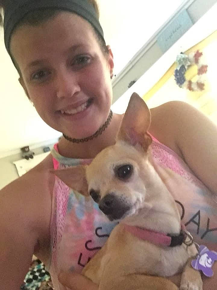 Sadie is registered to the contest to win money with this photo: cap, carnivore, chihuahua, companion_dog, dog, dog_breed, ear, fawn, happy, jaw, organ, selfie, skin, smile, snout, sporting_group, toy_dog, trunk, whiskers, working_animal