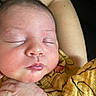 Heaven is registered to the contest to win money with this photo: baby, sleeping, infant, closeup, hand, blanket, yellow, pattern, skin, face, peaceful, resting, arm, newborn, soft, cute, child, portrait, cozy, warm