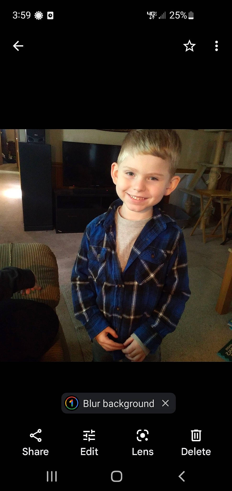 Tanner joined the competition — help win amazing prizes! chair, child, chin, darkness, display_device, dress_shirt, electric_blue, flash_photography, font, fun, gadget, human, joy, multimedia, pattern, person, screenshot, sitting, smile, t_shirt