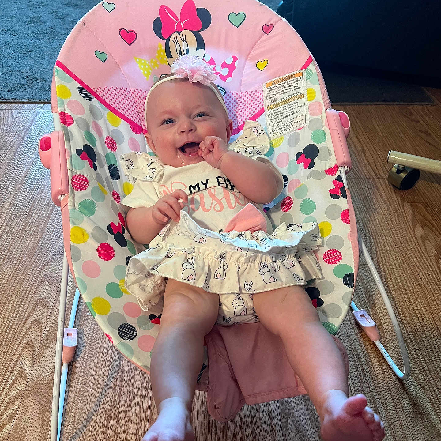 Aryana is registered to the contest to win money with this photo: baby, chair, clothing, cup, cushion, cutlery, face, footwear, furniture, happy, hat, head, homedecor, person, photography, portrait, shoe, sitting, spoon, t_shirt