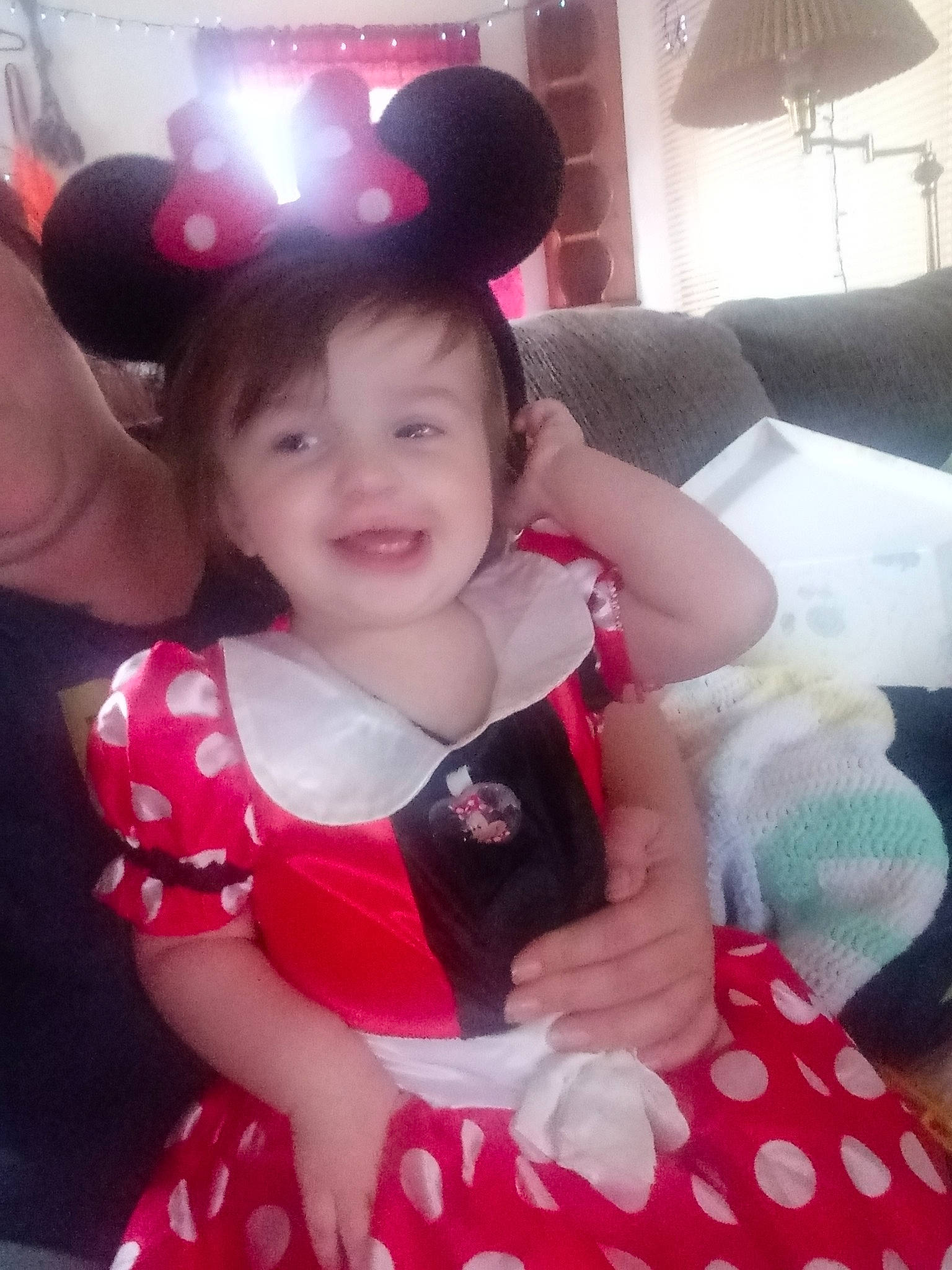 Kyleah is registered to the contest to win money with this photo: baby, beauty, black_hair, child, ear, electronic_device, happy, joy, person, pink, skin, smile, toddler