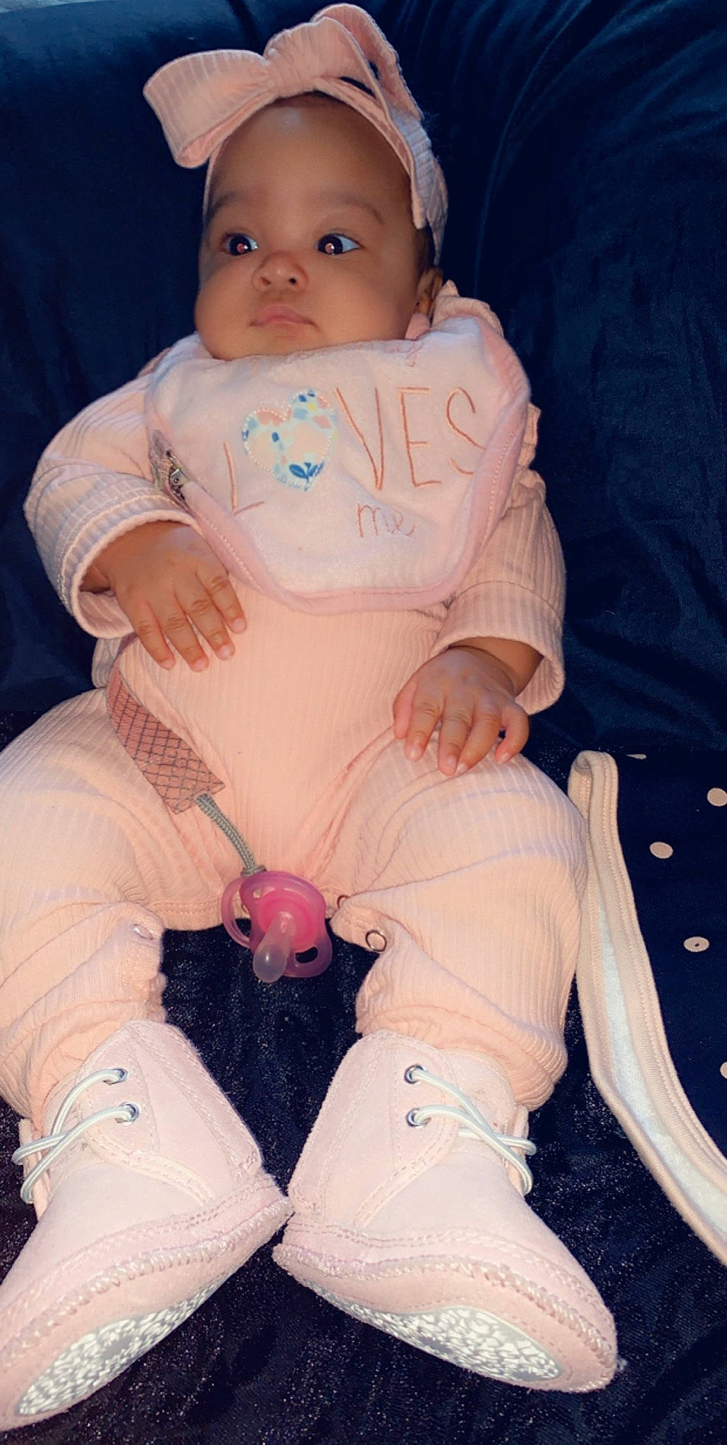 Saraea joined the competition — help win amazing prizes! baby, baby_toddler_clothing, comfort, eye, finger, gesture, hairstyle, happy, head, human_body, leg, lip, mouth, organ, person, pink, skin, stomach, textile, thigh