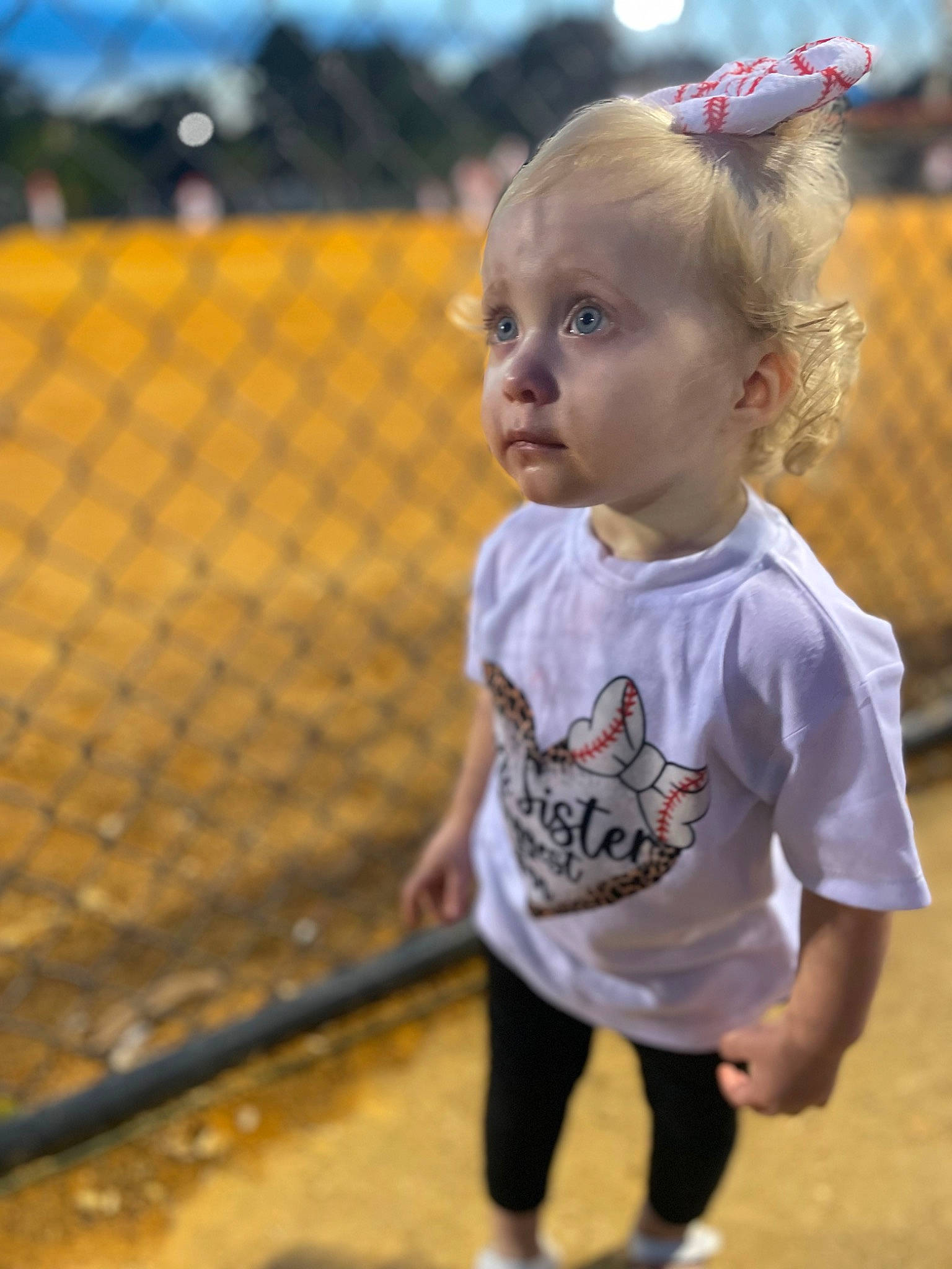 Madilynn joined the competition — help win amazing prizes! child, event, face, fence, flooring, fun, grass, hair, happy, head, headband, jewellery, leisure, mesh, person, play, recreation, t_shirt, team_sport, toddler