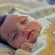 Hayzleigh is registered to the contest to win money with this photo: baby, blanket, child, closeup, comfort, cozy, cute, face, head, indoors, infant, pacifier, peace, peaceful, portrait, rest, skin, sleeping, soft, young