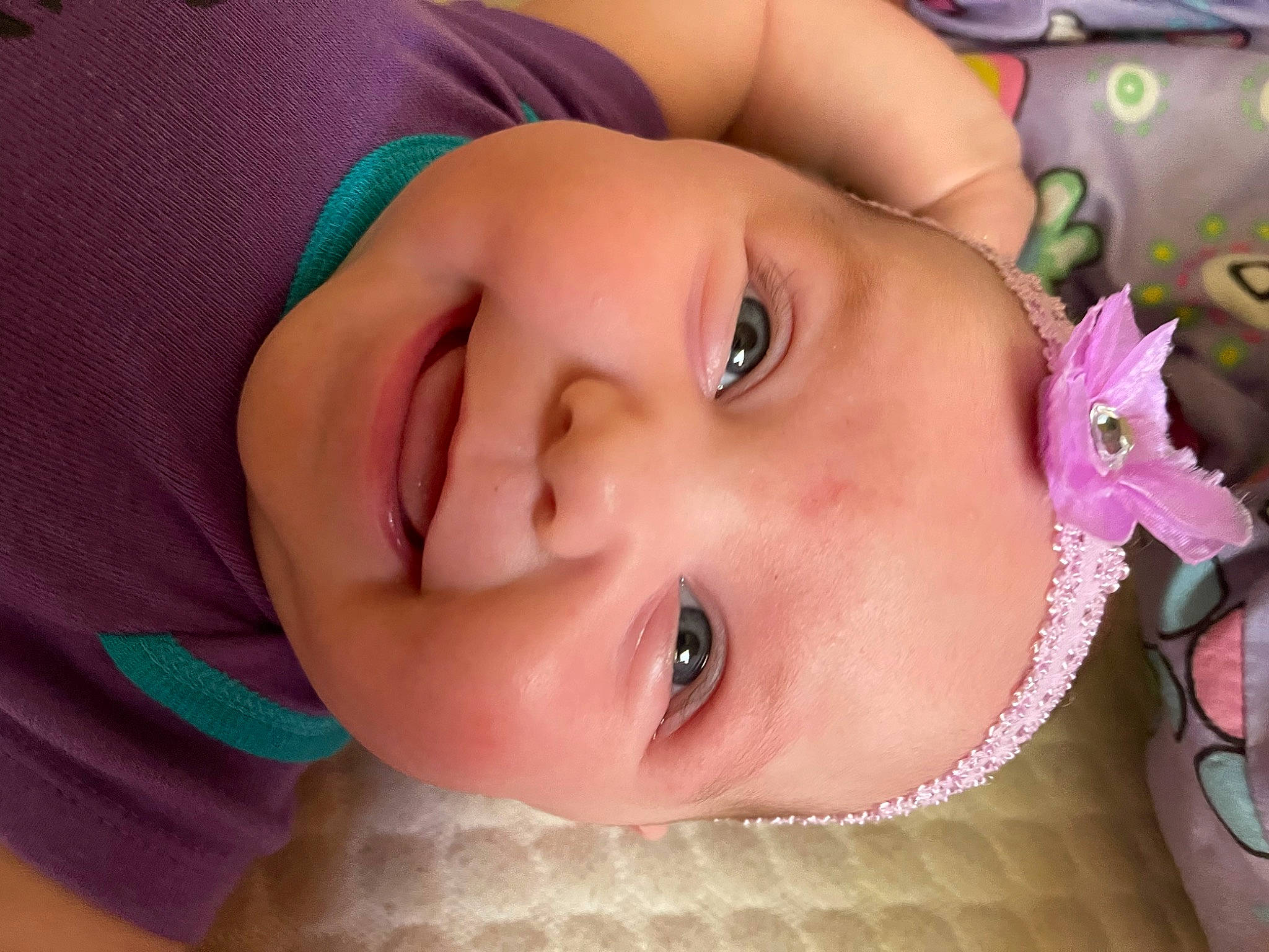Gracelyn is registered to the contest to win money with this photo: baby, baby_toddler_clothing, cheek, chin, ear, eye, eyebrow, eyelash, happy, headgear, headwear, iris, joy, lip, mouth, neck, nose, person, pink, product