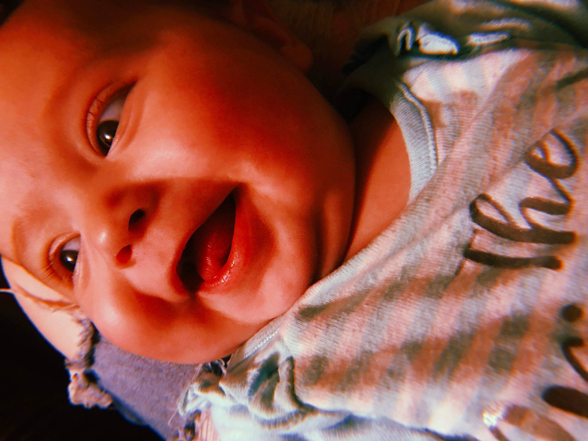 Alianna is registered to the contest to win money with this photo: baby, cheek, child, chin, close_up, eye, face, facial_expression, happy, head, iris, laugh, lip, mouth, nose, organ, person, photography, skin, smile