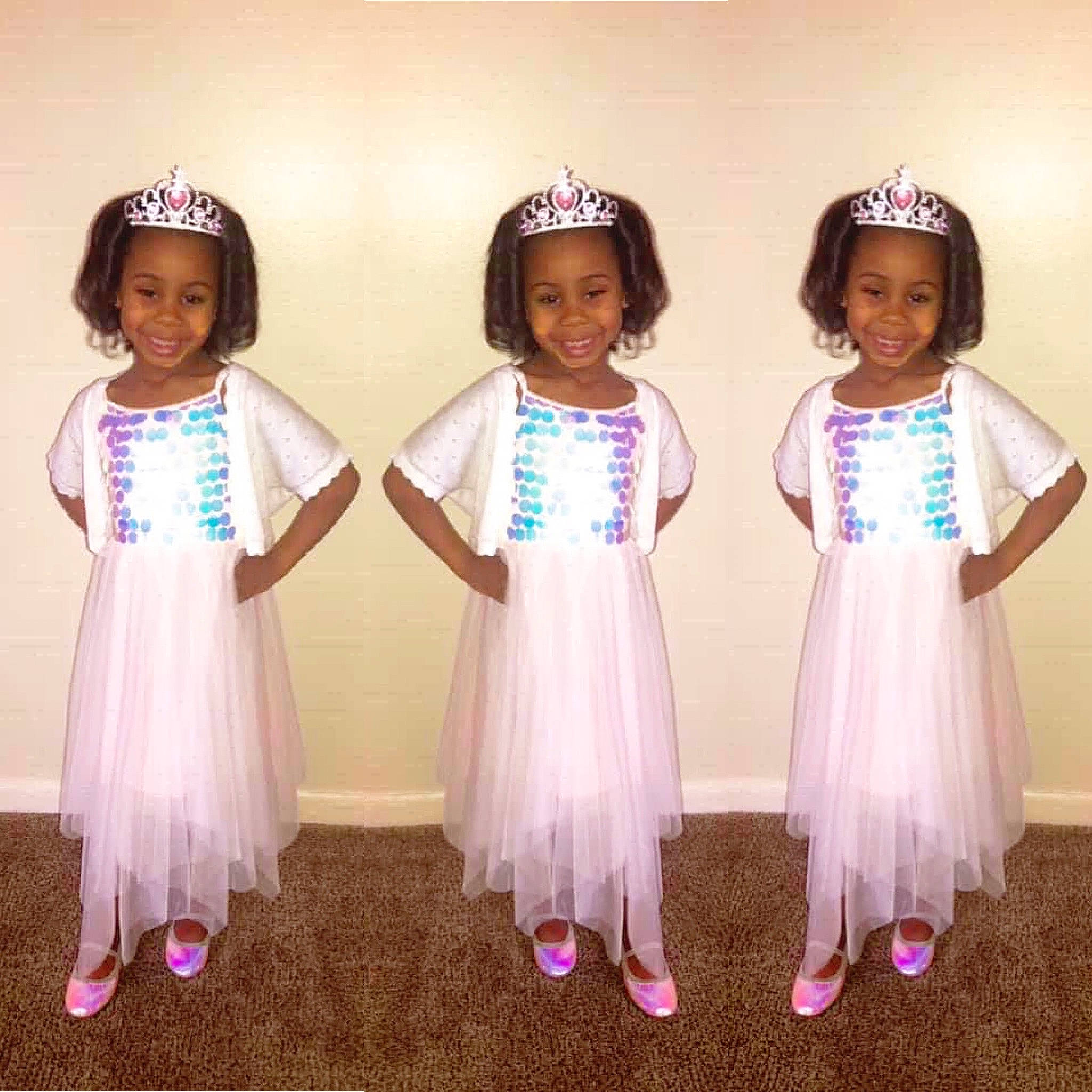 Patience joined the competition — help win amazing prizes! child, child_model, clothing, costume, dress, event, hair_accessory, headpiece, joy, person, toddler