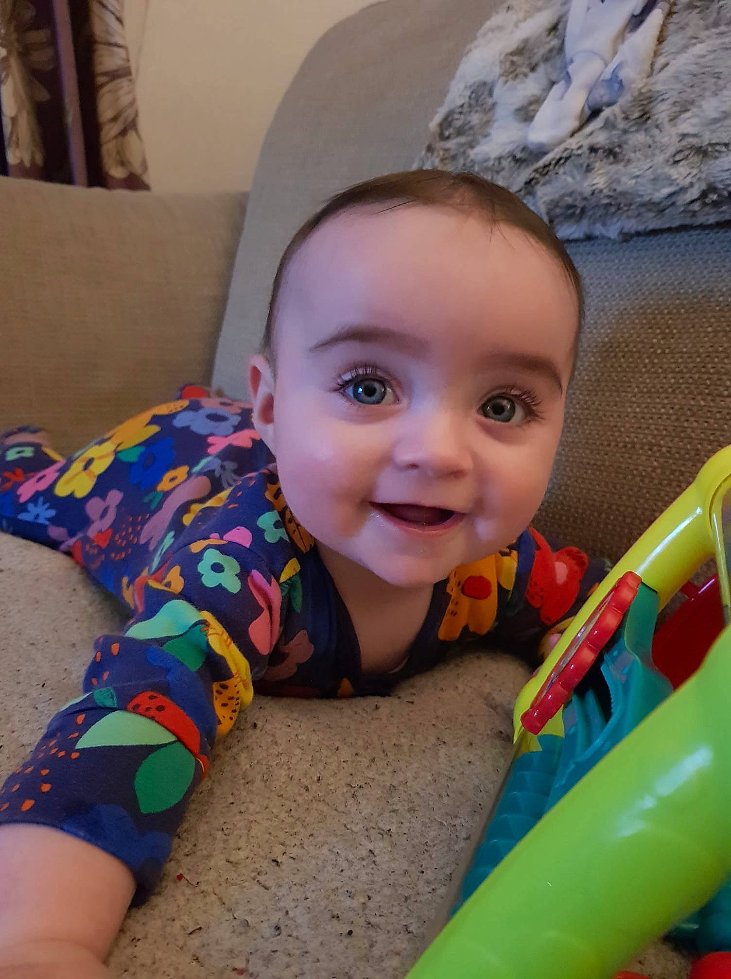 Bexley joined the competition — help win amazing prizes! baby, baby_products, baby_toddler_clothing, child, chute, eye, face, flooring, fun, grass, happy, head, iris, leisure, mouth, nose, person, sitting, skin, smile