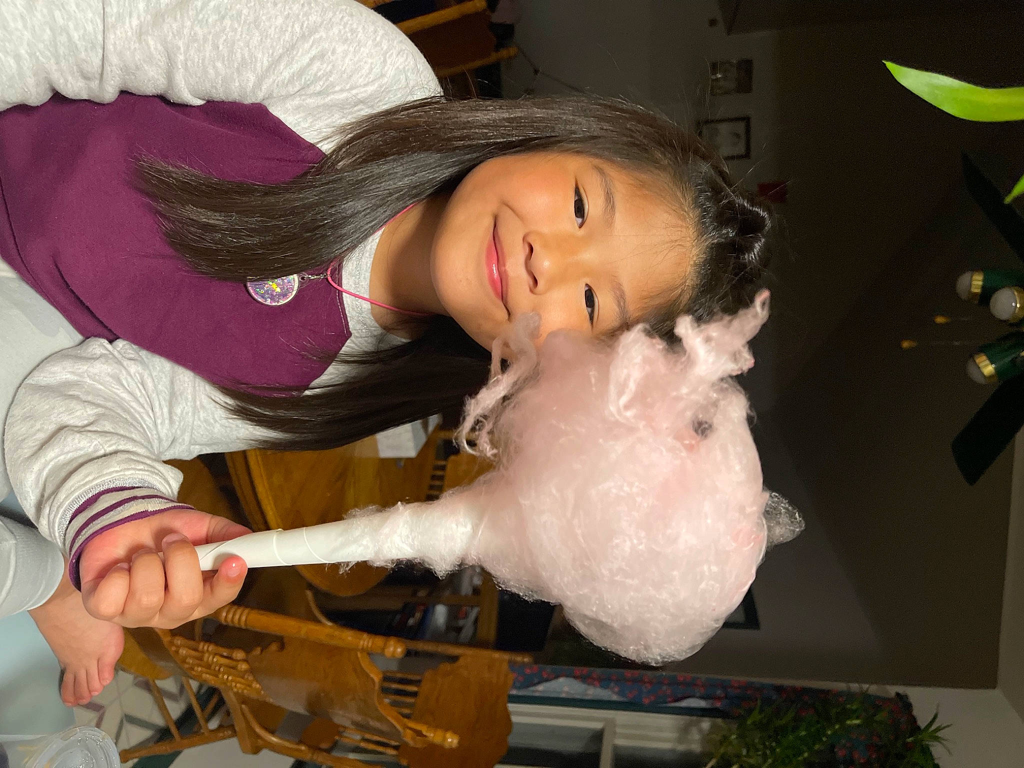 Alina is registered to the contest to win money with this photo: bangs, black_hair, child, cosplay, costume, event, eye, eyelash, fun, fur, glove, hair_coloring, hime_cut, japanese_idol, joy, long_hair, person, plant, plush, room