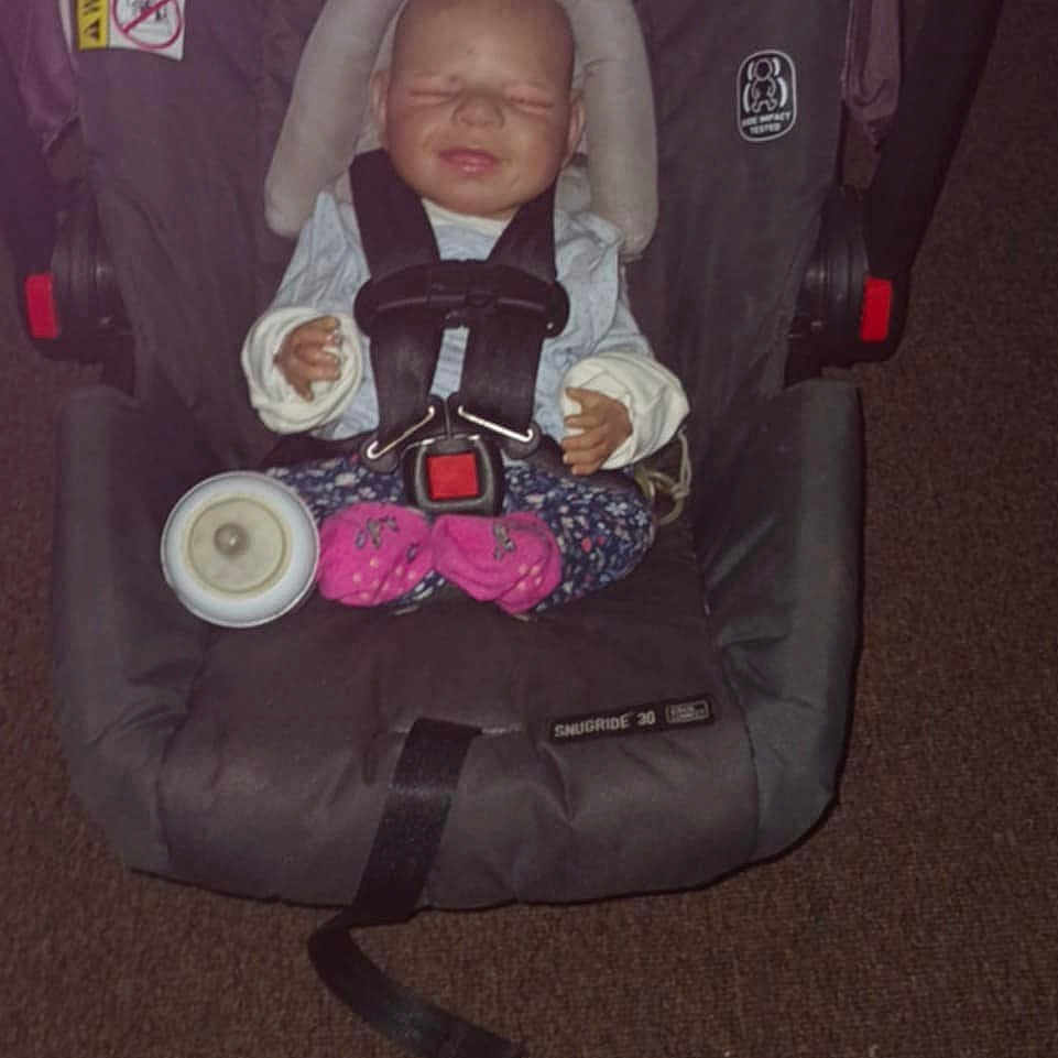 Noah Grace Burgess joined the competition — help win amazing prizes! baby, beverage, clothing, coat, coffee, coffeecup, crib, cushion, cutlery, face, furniture, head, homedecor, infantbed, jacket, person, photography, portrait, spoon, stroller