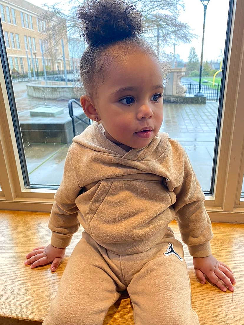 Bonnie joined the competition — help win amazing prizes! baby, baby_toddler_clothing, cheek, child, eye, eyelash, flooring, happy, hardwood, head, human_leg, joint, nose, person, skin, sleeve, standing, thumb, toddler, window