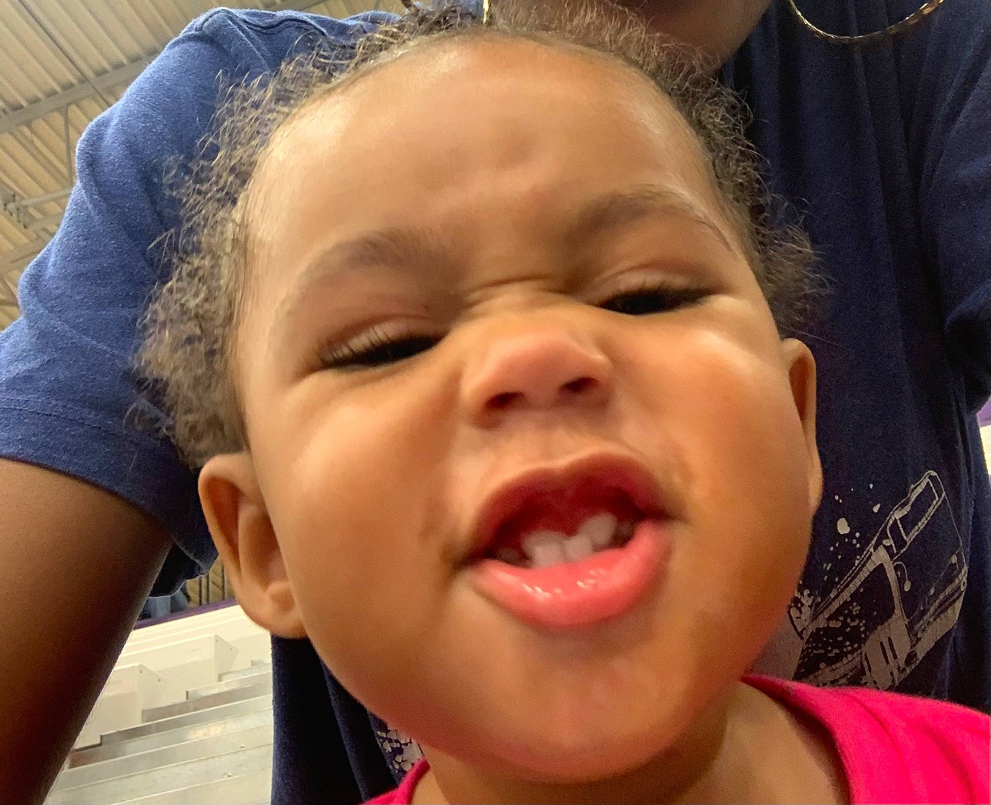 Bonnie is registered to the contest to win money with this photo: baby, cheek, child, chin, ear, eyebrow, eyelash, facial_expression, fun, happy, iris, jaw, lip, mouth, nose, organ, person, skin, toddler, tongue