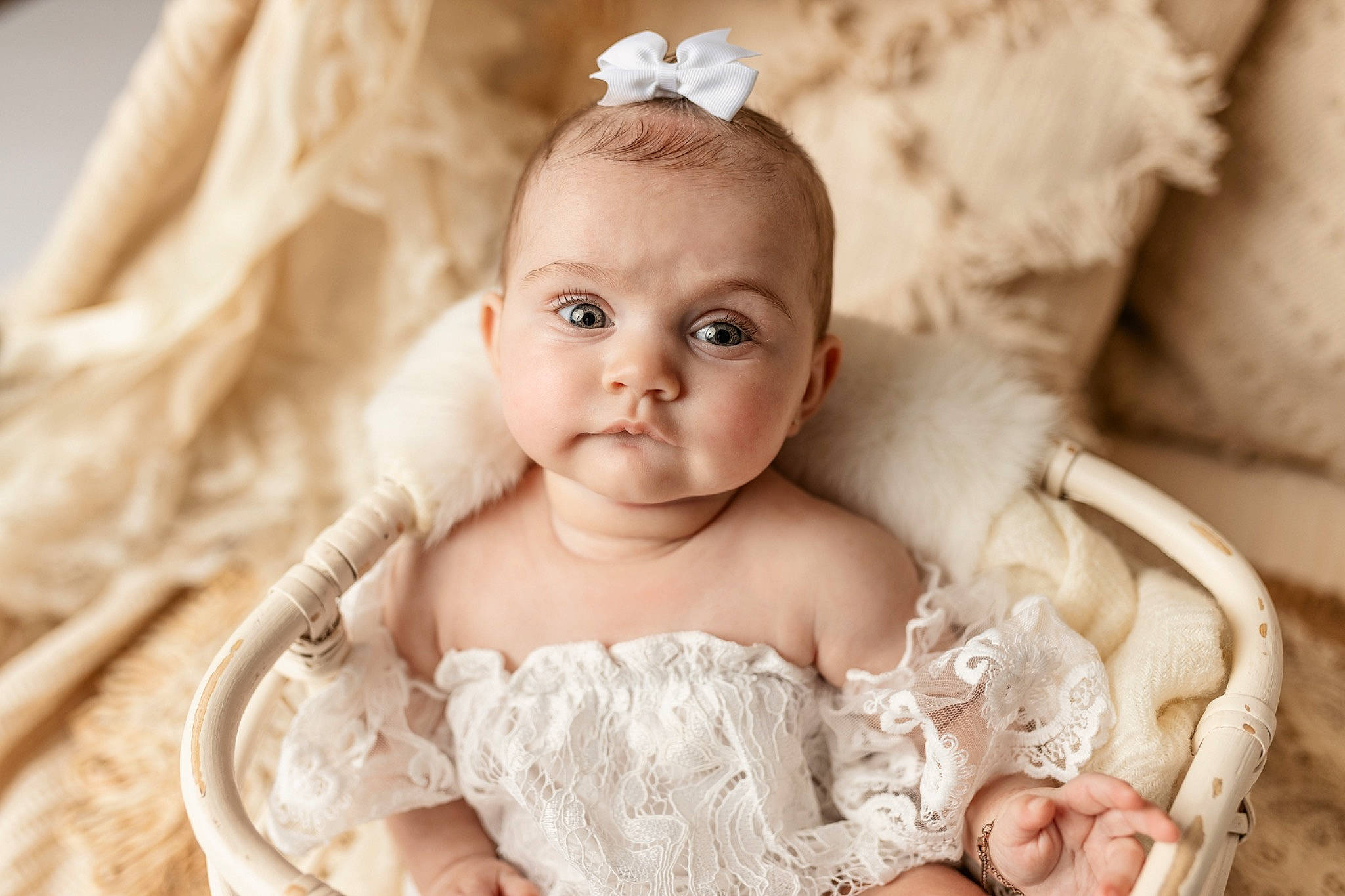 Avani joined the competition — help win amazing prizes! baby, baby_toddler_clothing, bridal_accessory, bridal_clothing, clothing, dress, embellishment, eye, eyelash, face, flash_photography, happy, headpiece, iris, person, picture_frame, skin, textile, toddler, wedding_ceremony_supply