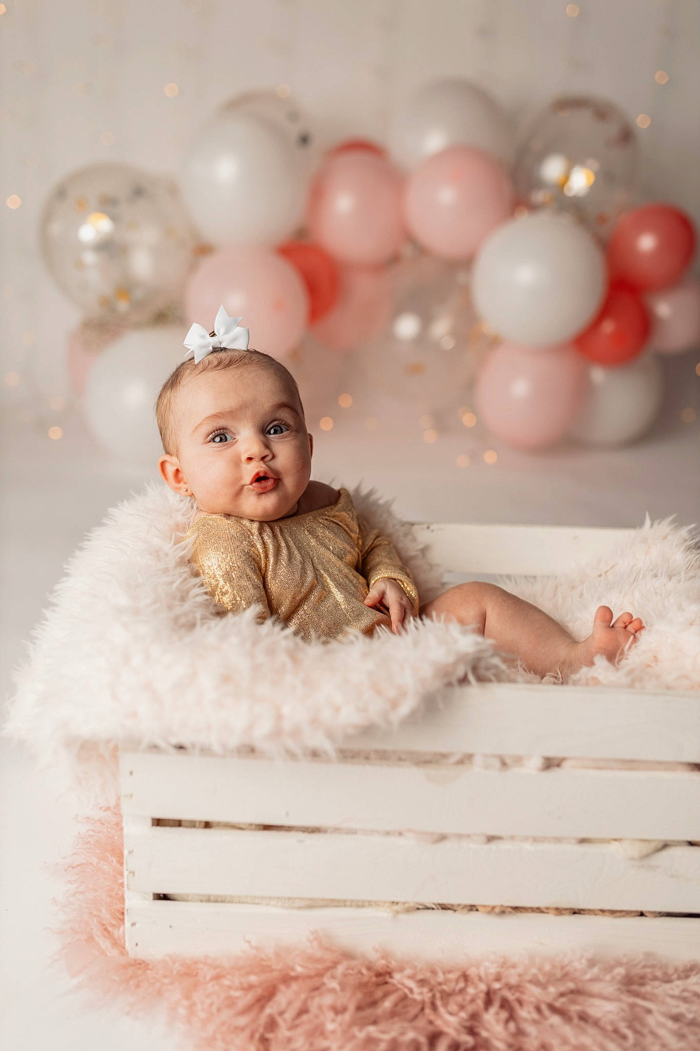 Avani is registered to the contest to win money with this photo: baby, baby_toddler_clothing, balloon, beauty, child, dress, event, facial_expression, fashion, flash_photography, fun, happy, head, headpiece, human, people, person, pink, product, smile