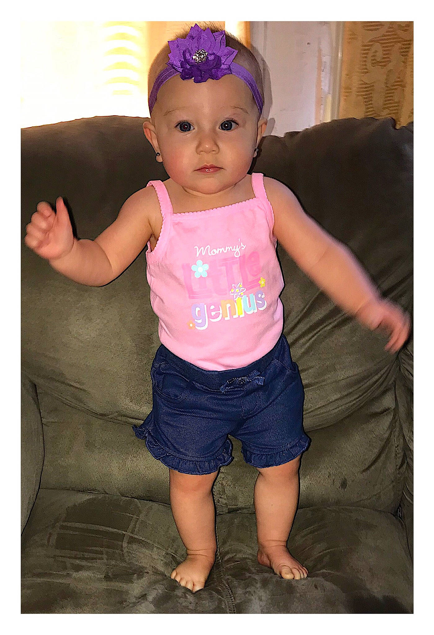 Laikyn is registered to the contest to win money with this photo: baby, baby_products, baby_toddler_clothing, cap, child, child_model, clothing, costume_accessory, fashion_accessory, hair_accessory, headband, headgear, headpiece, person, pink, product, purple, toddler, violet