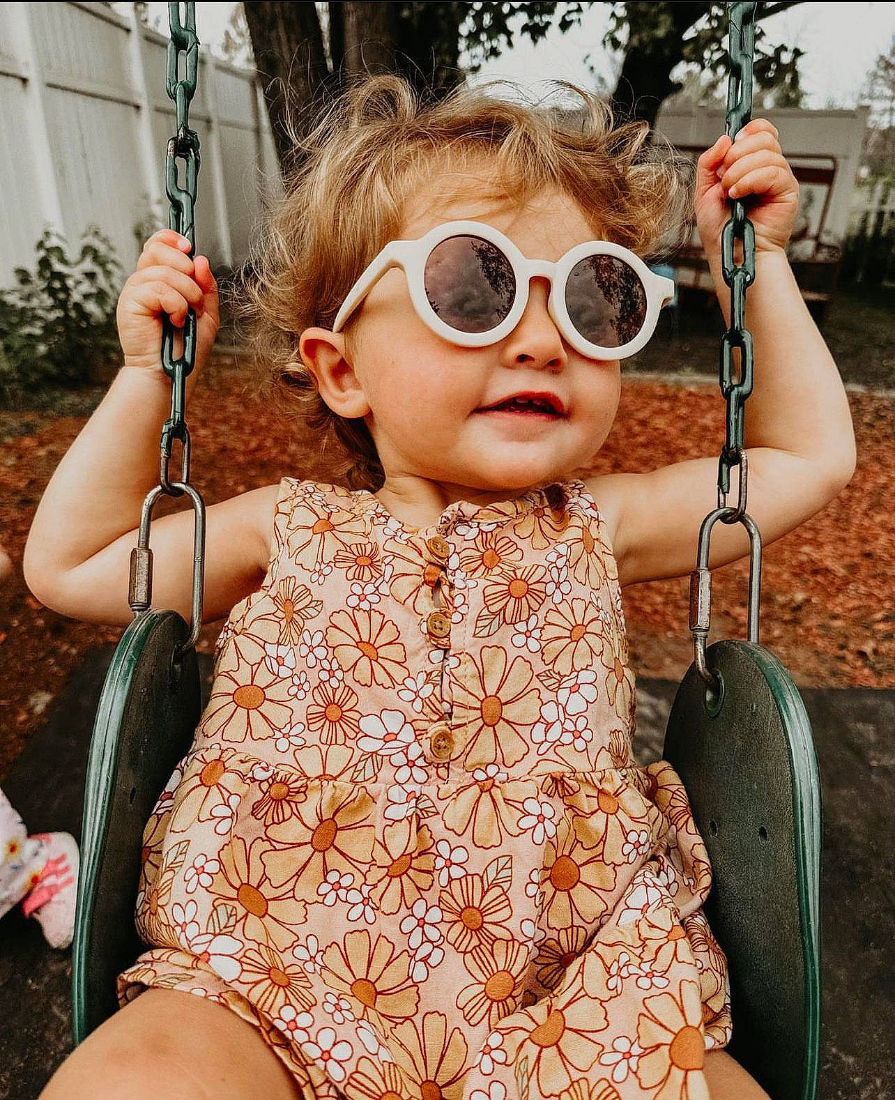 Ana is registered to the contest to win money with this photo: beauty, child, cool, eyelash, eyewear, fashion, finger, fun, happy, lip, person, pink, shoulder, skin, summer, sunglasses, swing, toddler, travel, tree