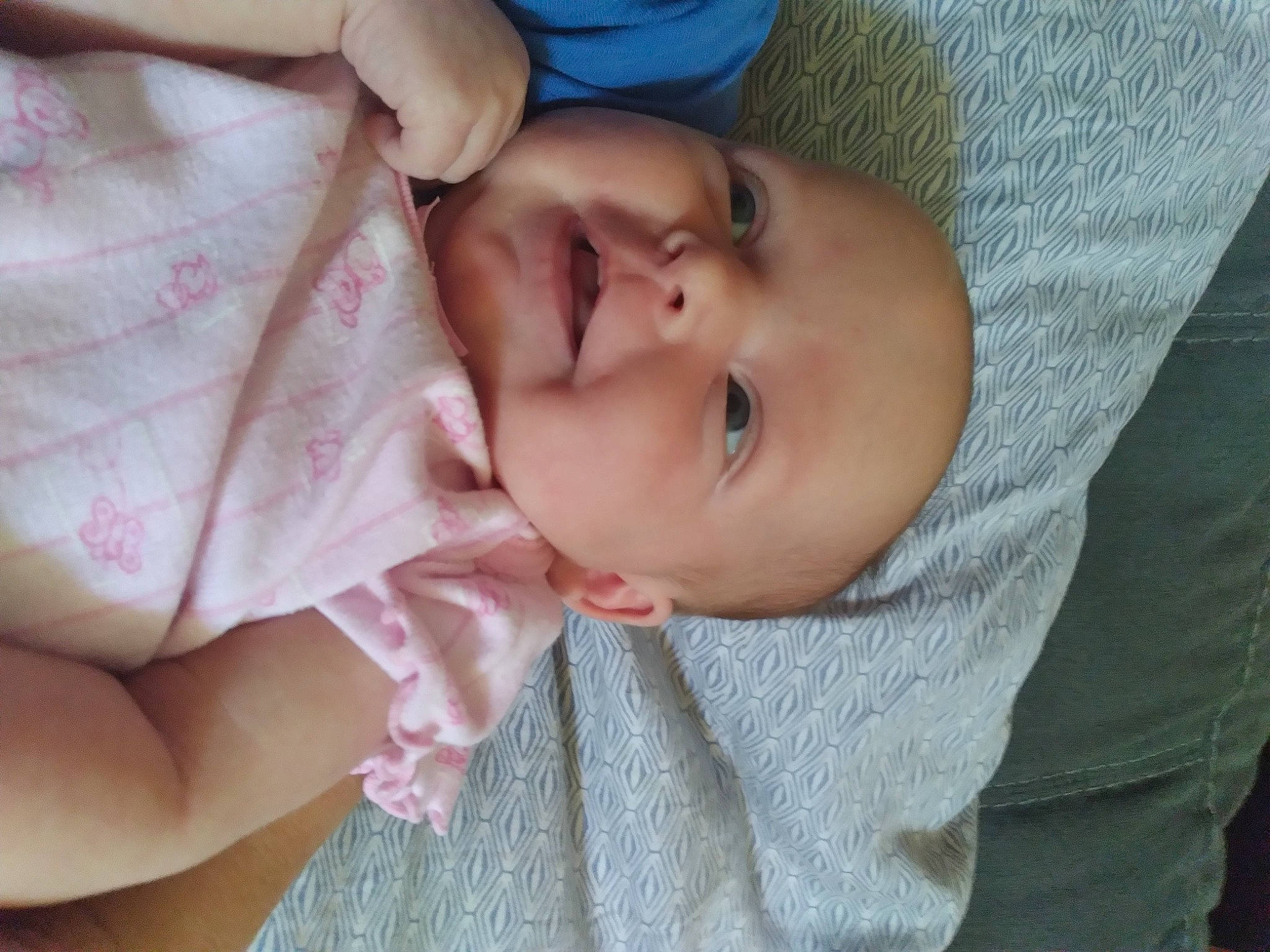 Olivia joined the competition — help win amazing prizes! baby, baby_toddler_clothing, cheek, chin, comfort, eye, eyebrow, eyelash, facial_expression, finger, gesture, hand, head, iris, lip, mouth, nose, person, skin, sleeve