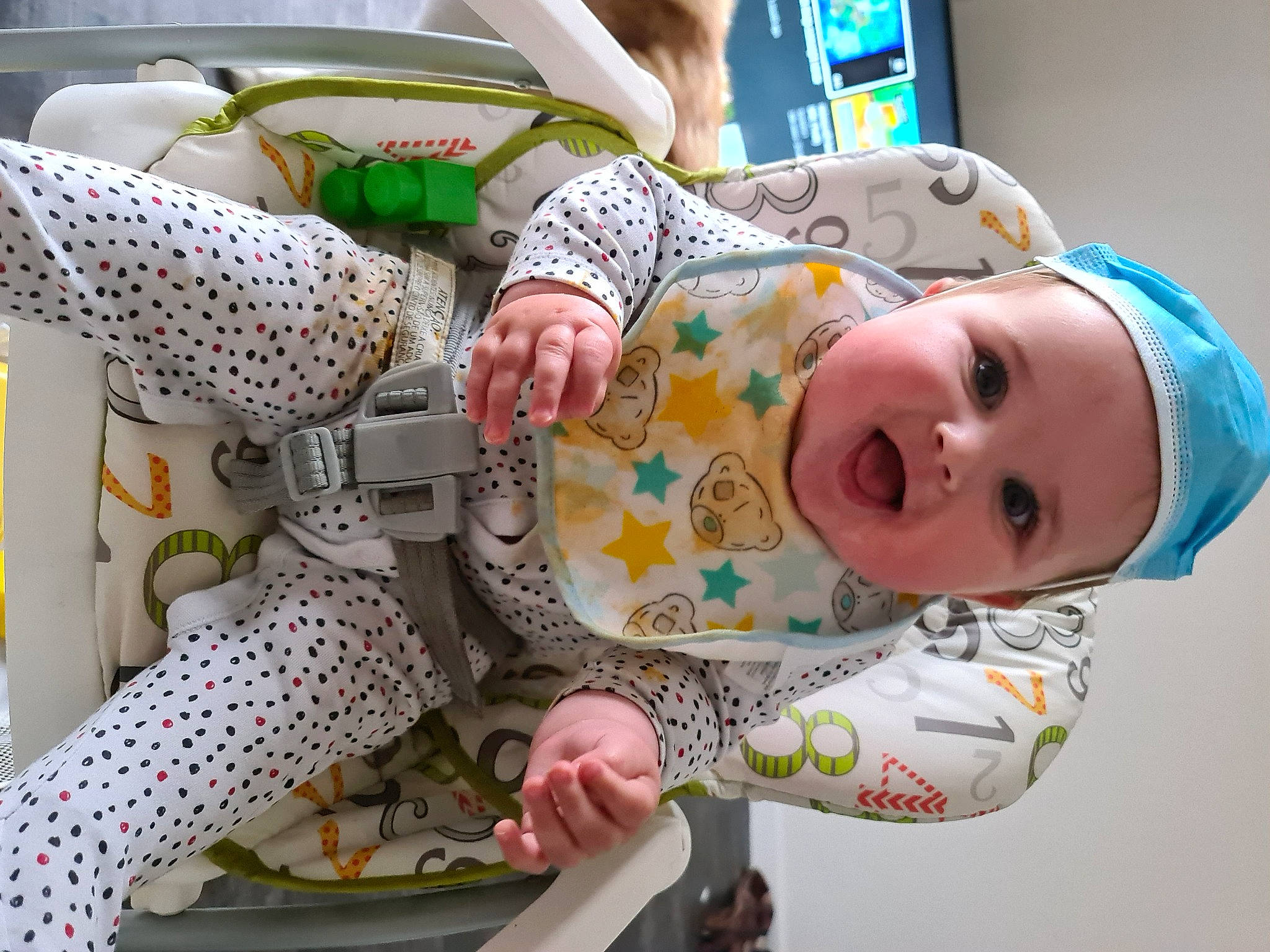 Hayden joined the competition — help win amazing prizes! baby, baby_products, baby_toddler_clothing, baby_toys, cheek, child, comfort, fun, happy, headwear, linens, pattern, person, pink, product, room, skin, smile, textile, toddler