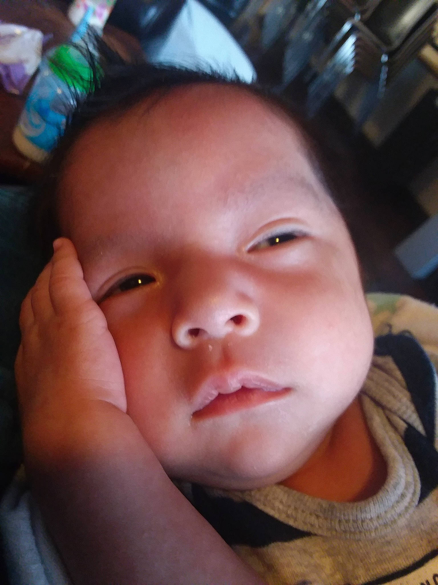 Jeffery is registered to the contest to win money with this photo: baby, beauty, black_hair, cheek, child, chin, eye, eyebrow, eyelash, face, forehead, head, lip, mouth, nose, person, skin, smile, toddler