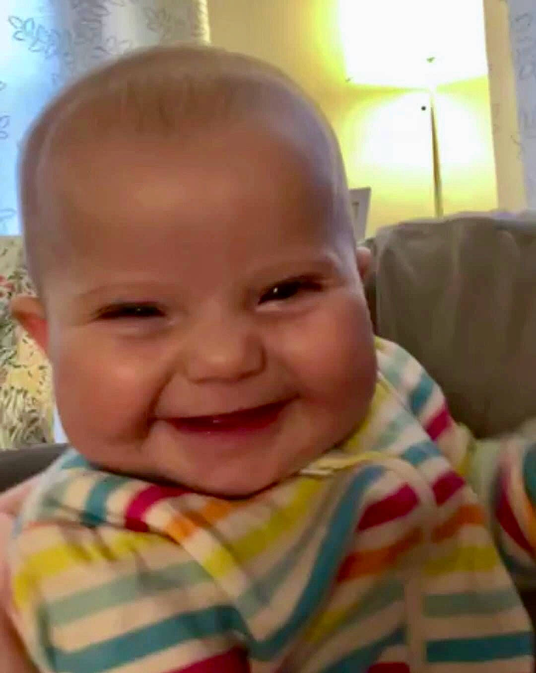 Maddie joined the competition — help win amazing prizes! baby, baby_laughing, baby_toddler_clothing, cheek, child, comfort, ear, eyebrow, eyelash, forehead, fun, happy, iris, joy, lip, mouth, nose, person, skin, smile