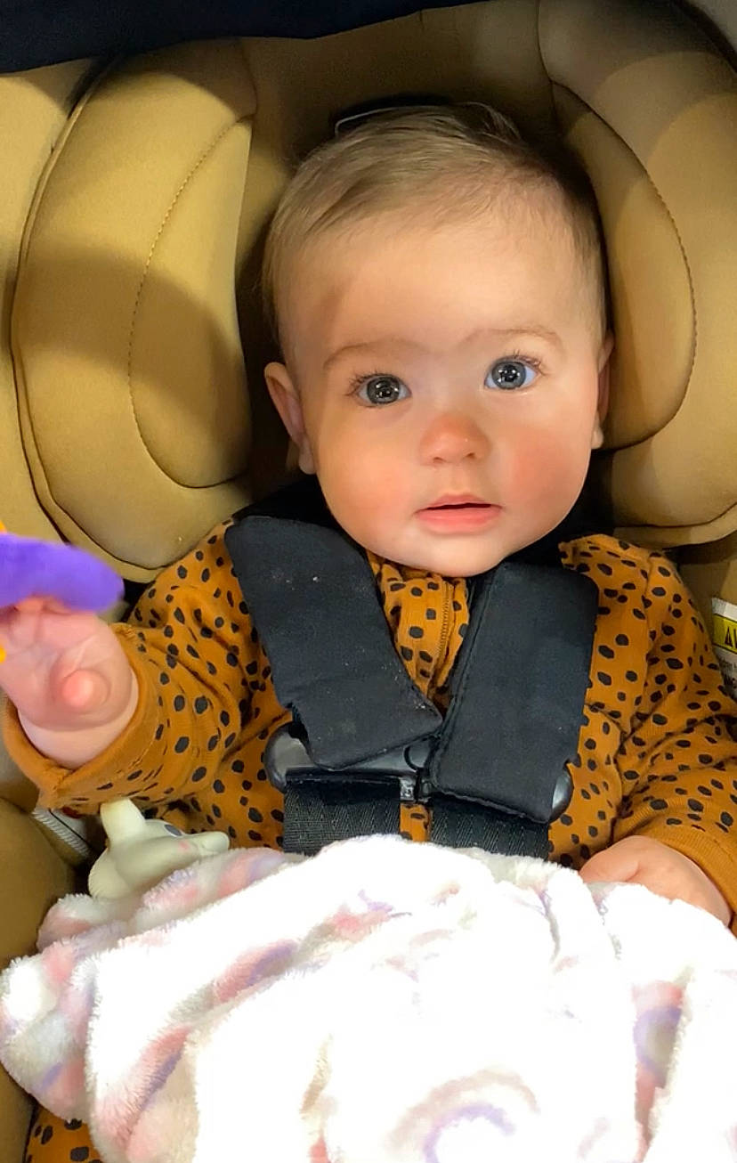 Collins joined the competition — help win amazing prizes! baby, baby_products, baby_safety, baby_toddler_clothing, car_seat, cheek, child, comfort, facial_expression, flash_photography, happy, iris, linens, organ, person, room, sitting, skin, sweetness, tie