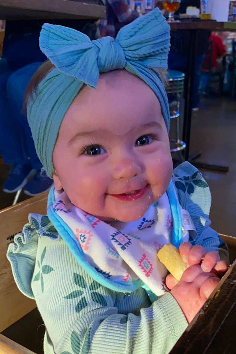 Collins joined the competition — help win amazing prizes! baby, baby_products, blue, cheek, child, costume_hat, electric_blue, event, eye, fashion_accessory, fun, happy, headwear, leisure, magenta, person, purple, room, skin, smile
