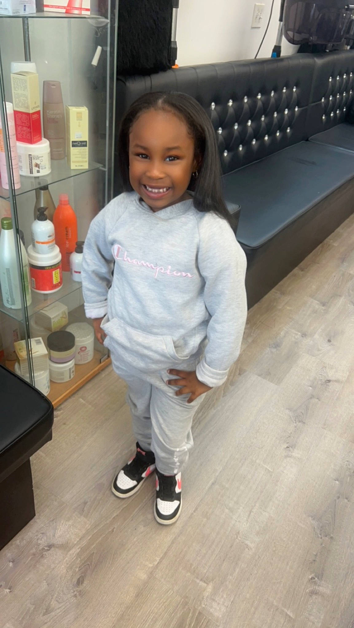 Cieanna joined the competition — help win amazing prizes! baby_toddler_clothing, child, computer_keyboard, couch, eye, face, floor, flooring, happy, hardwood, human_leg, joy, kitchen, kitchen_appliance, person, room, sleeve, smile, t_shirt, thumb