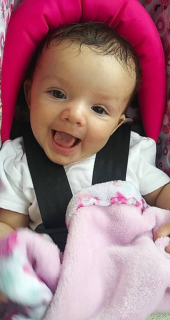 Winter joined the competition — help win amazing prizes! baby, baby_products, beauty, car_seat, cheek, child, eye, eyebrow, face, facial_expression, head, iris, lip, mouth, nose, person, pink, product, skin, smile