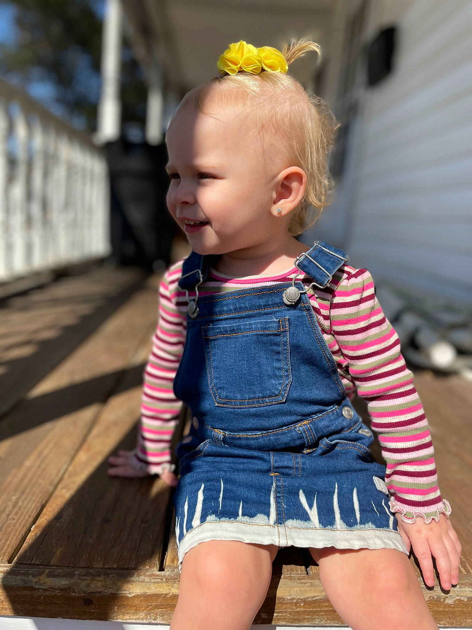 Audrey joined the competition — help win amazing prizes! baby, baby_toddler_clothing, child, day_dress, dress, eye, face, grass, happy, iris, joy, person, skin, sleeve, smile, standing, street_fashion, t_shirt, thigh, toddler