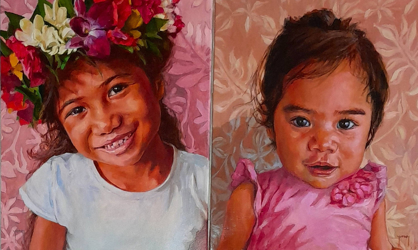 Reretini Prokop participe au concours pour gagner de l'argent avec cette photo : art, cheek, child, chin, eyebrow, eyelash, face, flower, flower_arranging, fun, happy, iris, joy, lip, person, petal, pink, plant, skin, smile