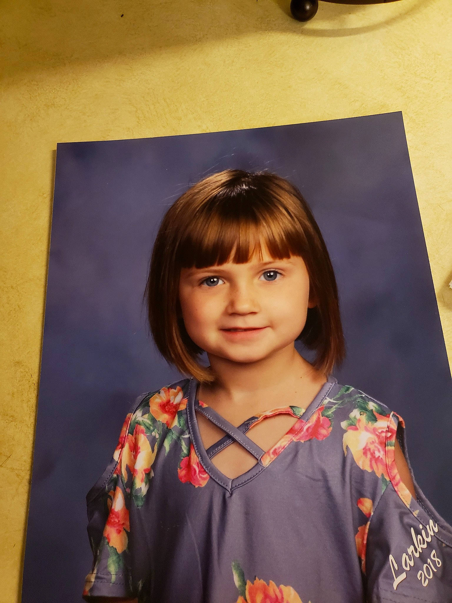 Larkin is registered to the contest to win money with this photo: bangs, black_hair, bob_cut, brown_hair, child, child_model, hair, hair_coloring, hairstyle, joy, long_hair, person, portrait, smile