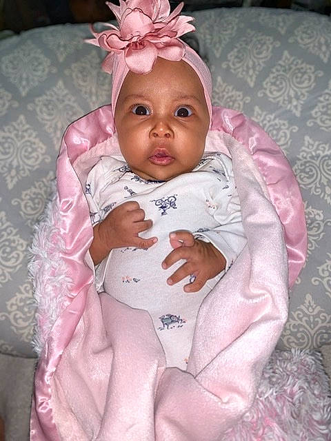 Channing joined the competition — help win amazing prizes! baby, baby_products, baby_toddler_clothing, cheek, child, eye, hair_accessory, head, headgear, iris, person, pink, product, skin, toddler