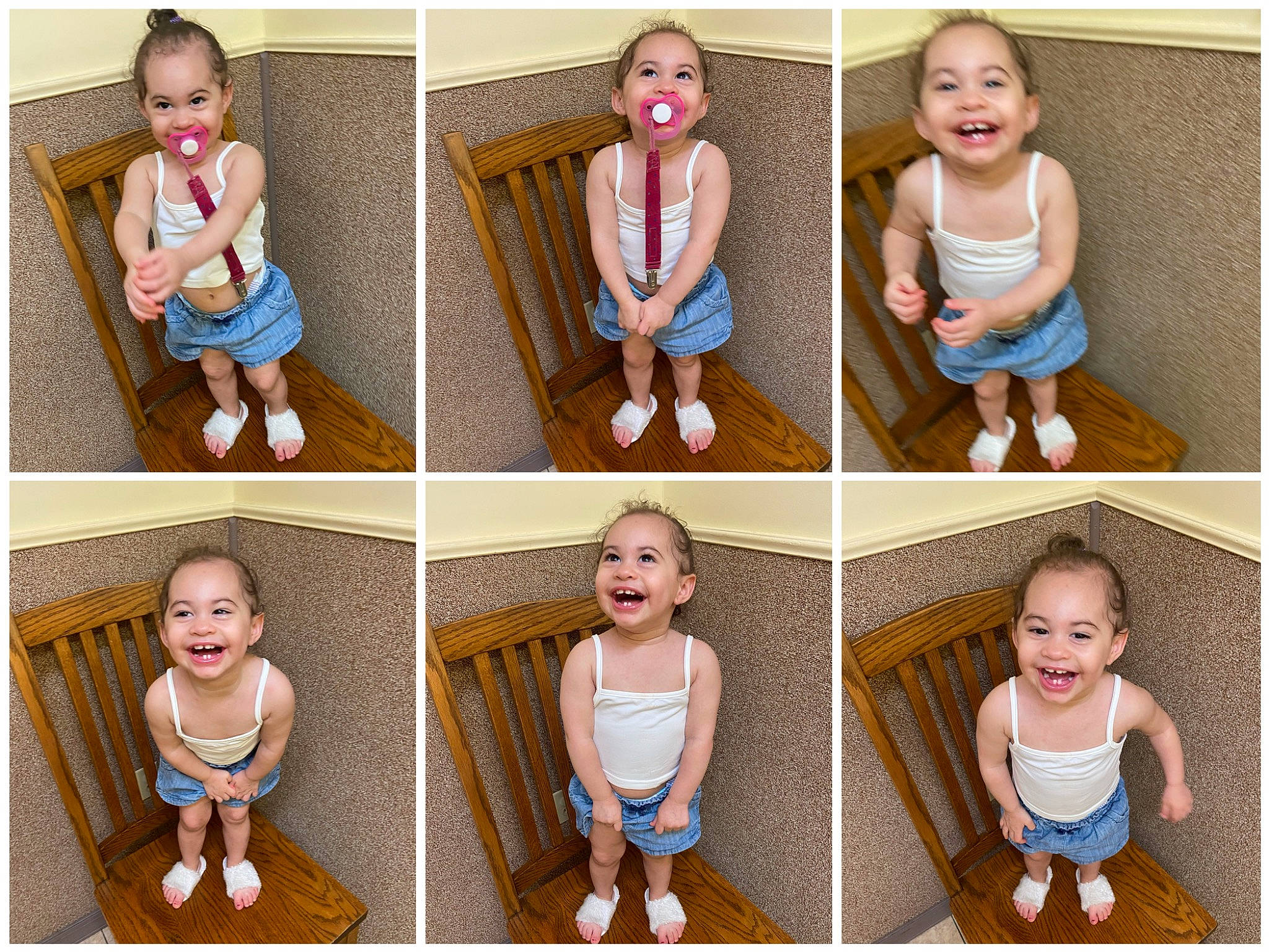 Alaïa joined the competition — help win amazing prizes! arm, baby_toddler_clothing, dress, face, facial_expression, gesture, green, happy, human, joy, neck, outerwear, person, photograph, product, skin, sleeve, smile, standing, t_shirt