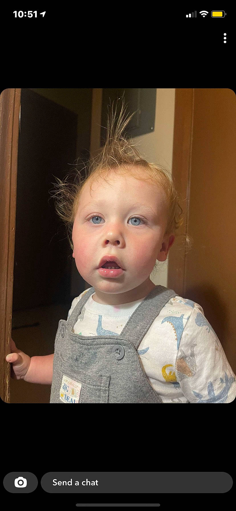Tanner is registered to the contest to win money with this photo: baby, baby_toddler_clothing, blond, cheek, child, eyebrow, eyelash, face, fun, gesture, hair, happy, head, iris, lip, nose, person, skin, sleeve, t_shirt