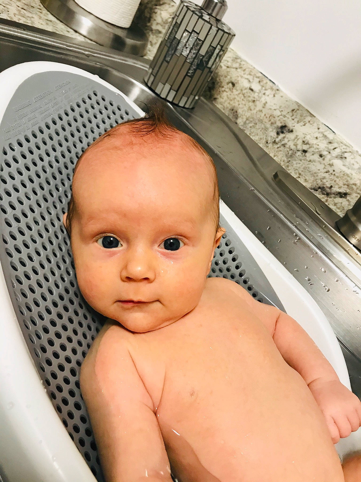 Everette joined the competition — help win amazing prizes! baby, baby_bathing, bathing, bathtub, cheek, child, face, forehead, head, person, product, skin, washing
