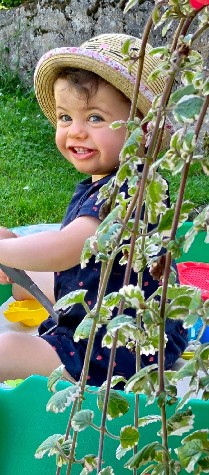 Sharlyne a rejoint le concours — aidez-le/la à gagner de superbes lots ! blue, botany, flower, fun, grass, green, happy, hat, headwear, leaf, leisure, people, people_in_nature, person, photograph, plant, smile, snapshot, summer, sun_hat