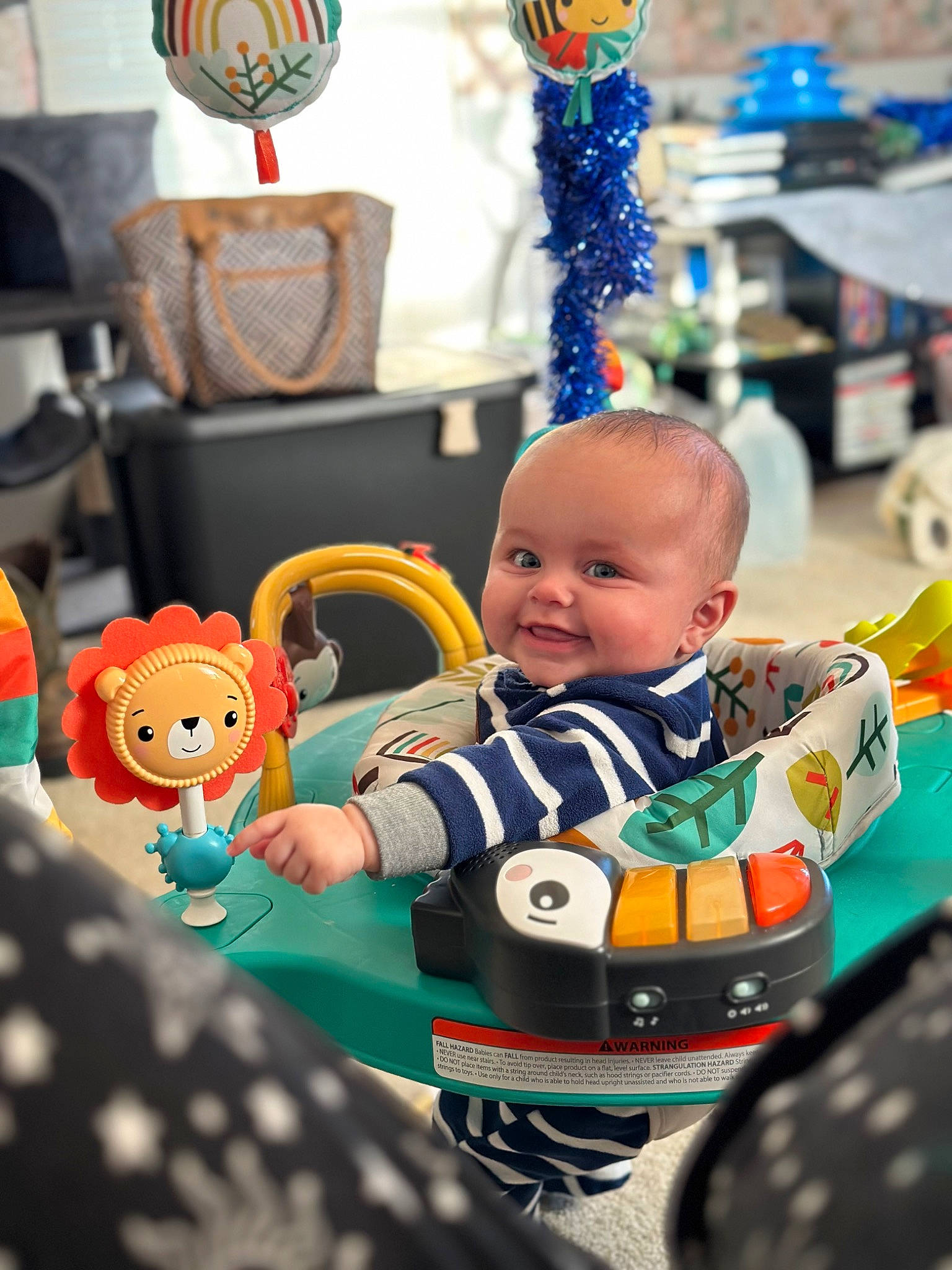 Brantley joined the competition — help win amazing prizes! baby, baby_products, baby_toddler_clothing, baby_toys, child, city, event, fun, green, happy, joy, leisure, orange, person, play, recreation, room, smile, snapshot, toddler