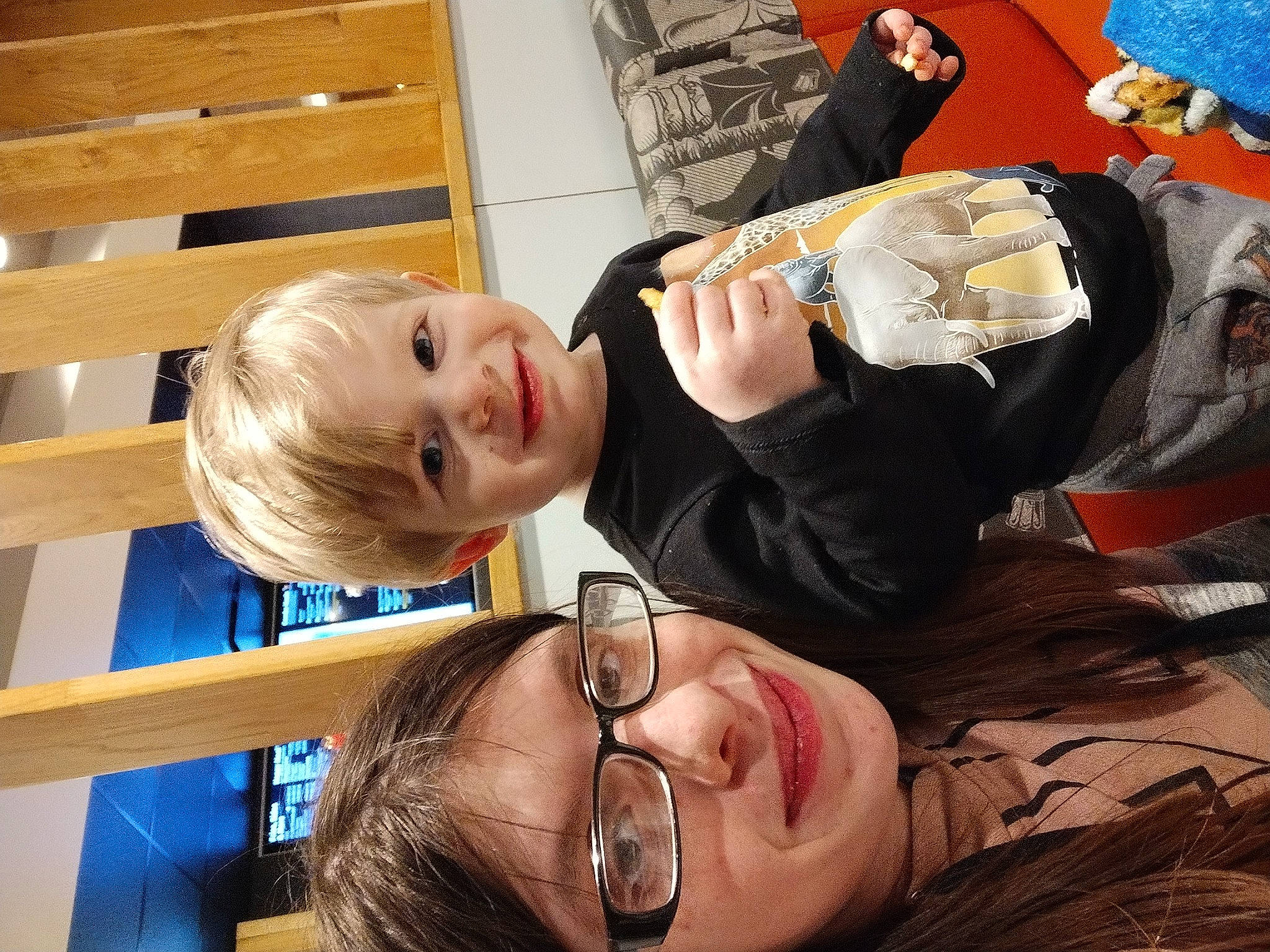 Jasiah joined the competition — help win amazing prizes! baby, cheek, child, event, eyelash, eyewear, fun, gesture, happy, joy, laugh, leisure, mouth, nose, person, sitting, smile, toddler, tree, wood