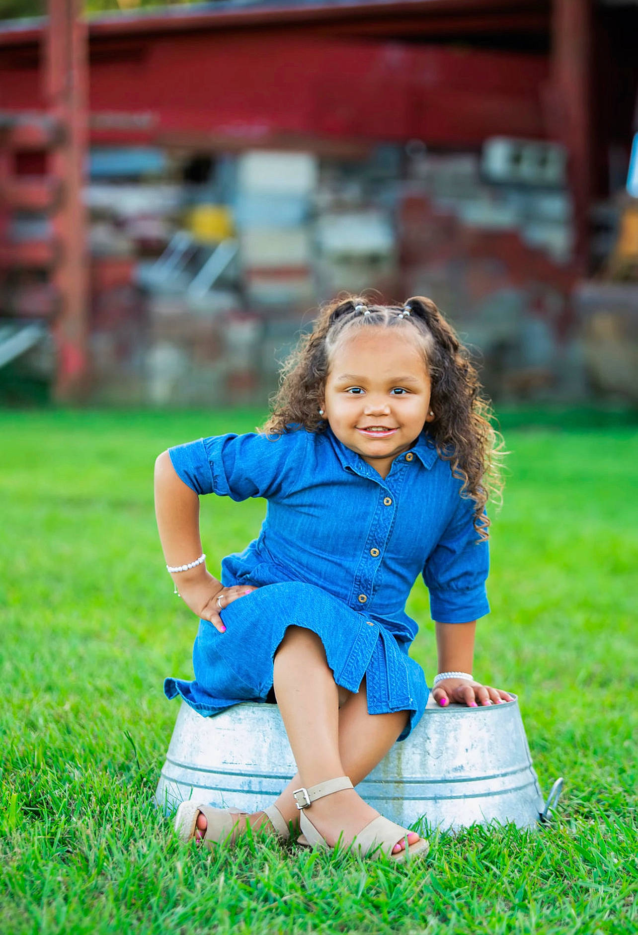Novaleigh joined the competition — help win amazing prizes! child, dress, electric_blue, flash_photography, fun, grass, grassland, green, happy, human_leg, joy, lawn, leisure, people_in_nature, person, recreation, sandal, shoe, sitting, smile