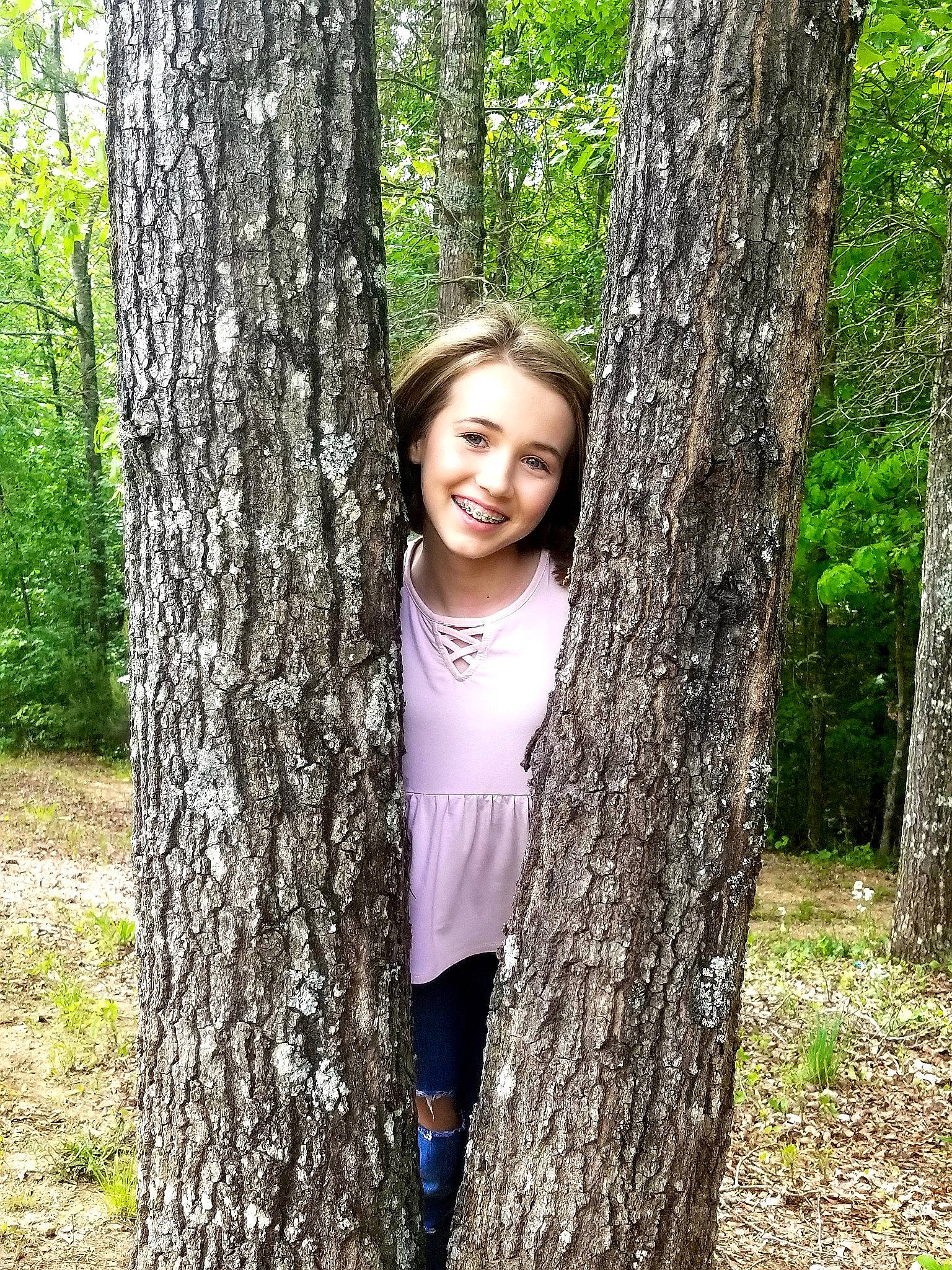 Alex is registered to the contest to win money with this photo: birch_family, child, forest, grove, happy, joy, people_in_nature, person, photography, plant, smile, tree, trunk, wood, woodland, woody_plant