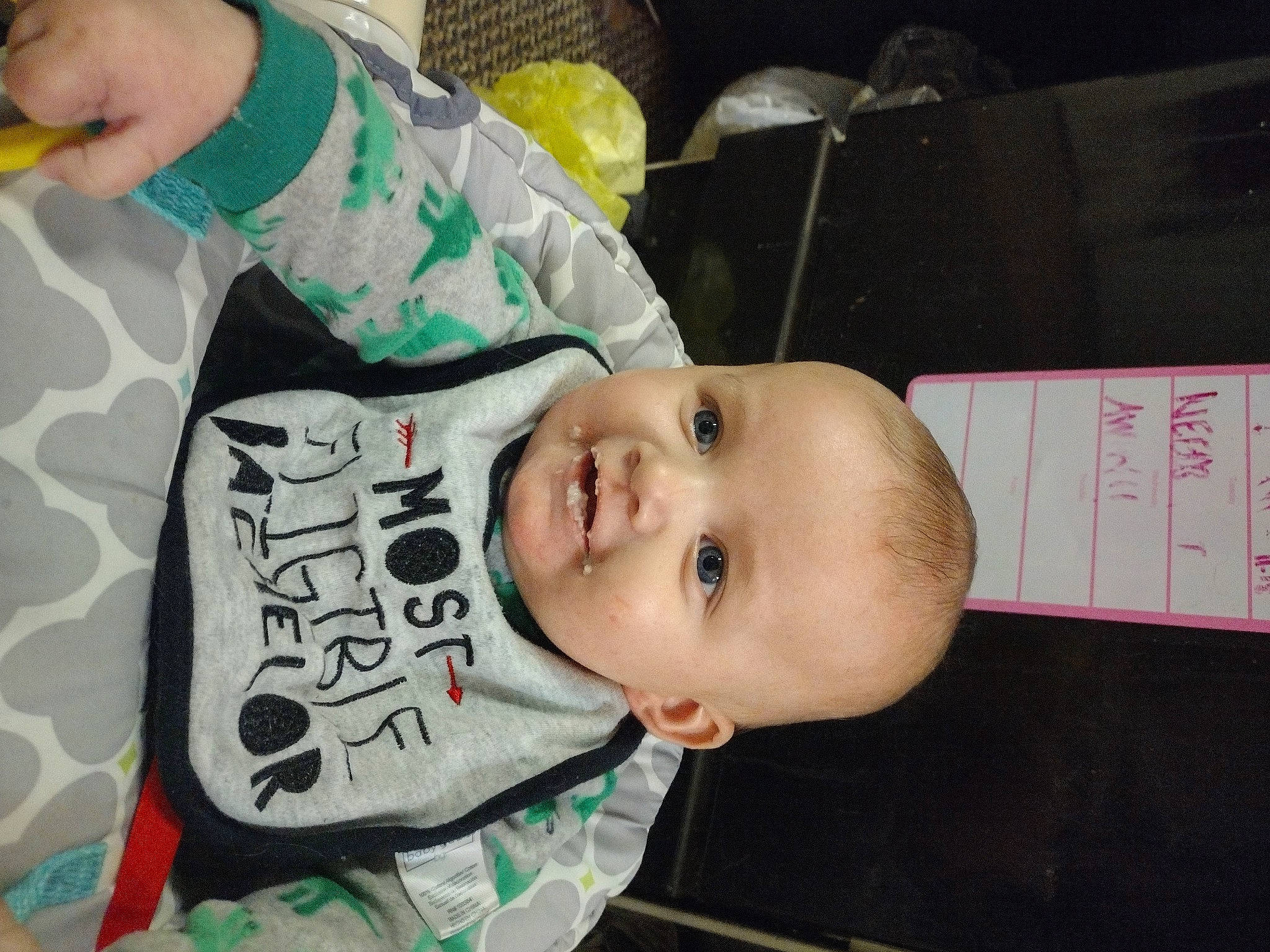 Lyncoln joined the competition — help win amazing prizes! baby, baby_products, baby_toddler_clothing, cheek, child, eyelash, handwriting, happy, person, sitting, sleeve, smile, toddler