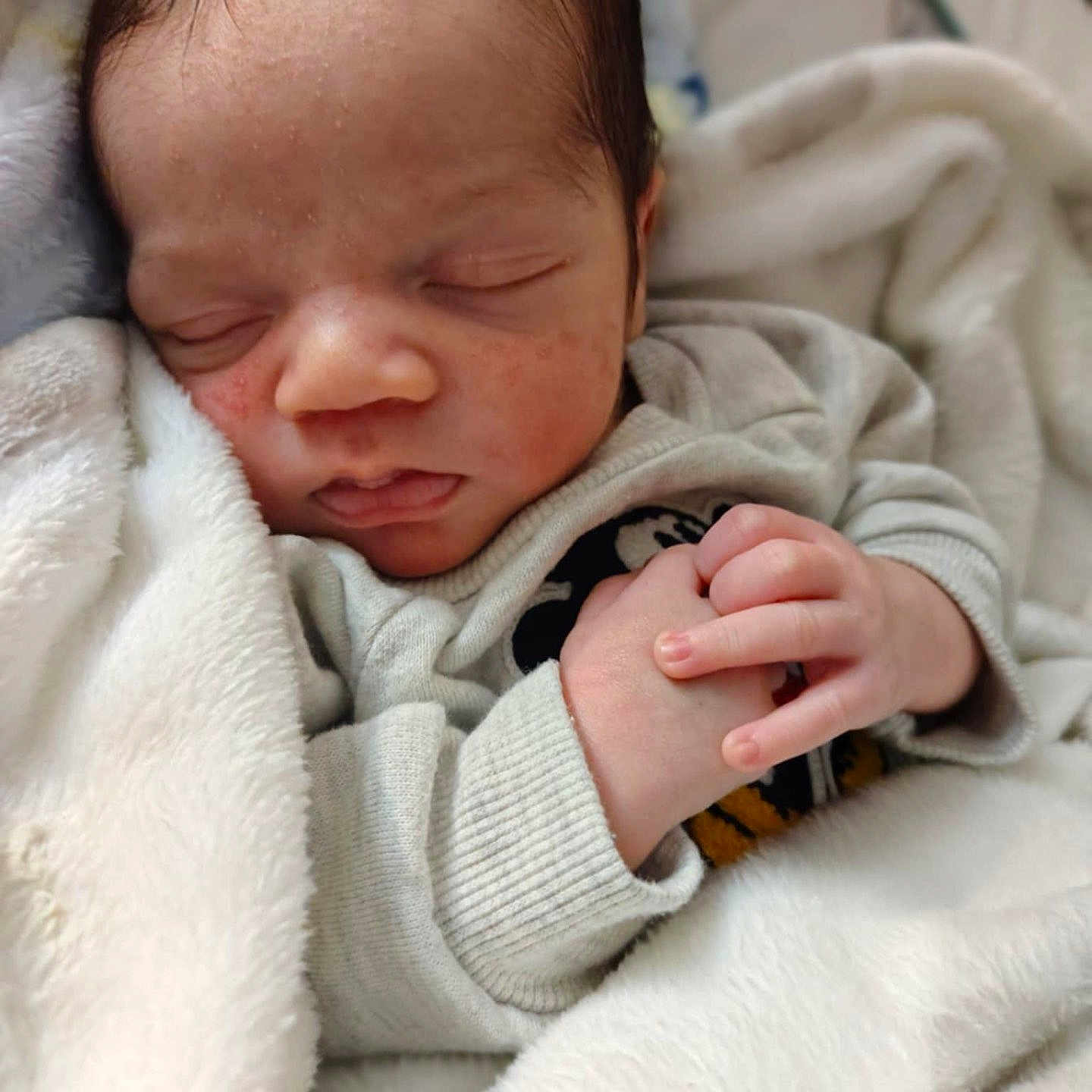 Andre joined the competition — help win amazing prizes! baby, blanket, child, closeup, clothing, cozy, cute, face, hands, indoors, infant, newborn, peaceful, portrait, resting, skin, sleeping, soft, toddler, wrapped