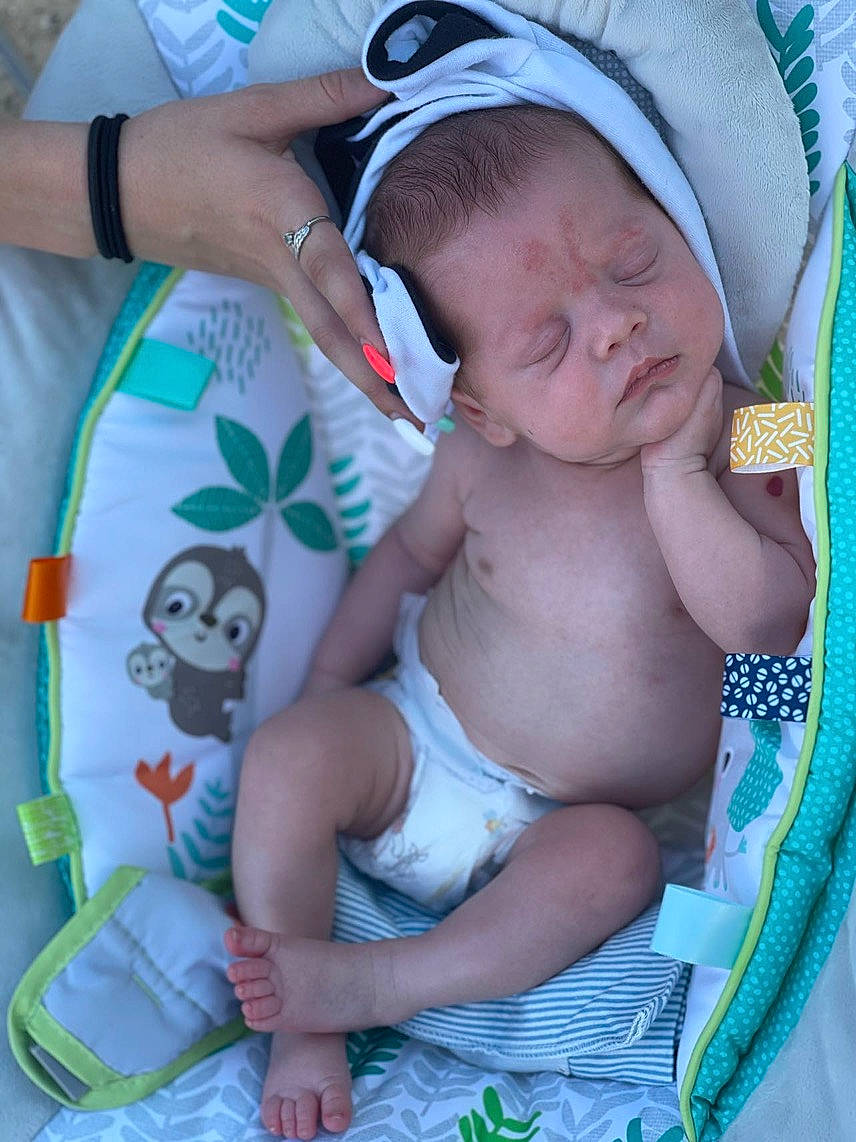 Steven joined the competition — help win amazing prizes! abdomen, aqua, arm, baby, baby_products, baby_toddler_clothing, blue, child, comfort, facial_expression, finger, goggles, green, hand, pattern, person, product, skin, sleeve, toddler