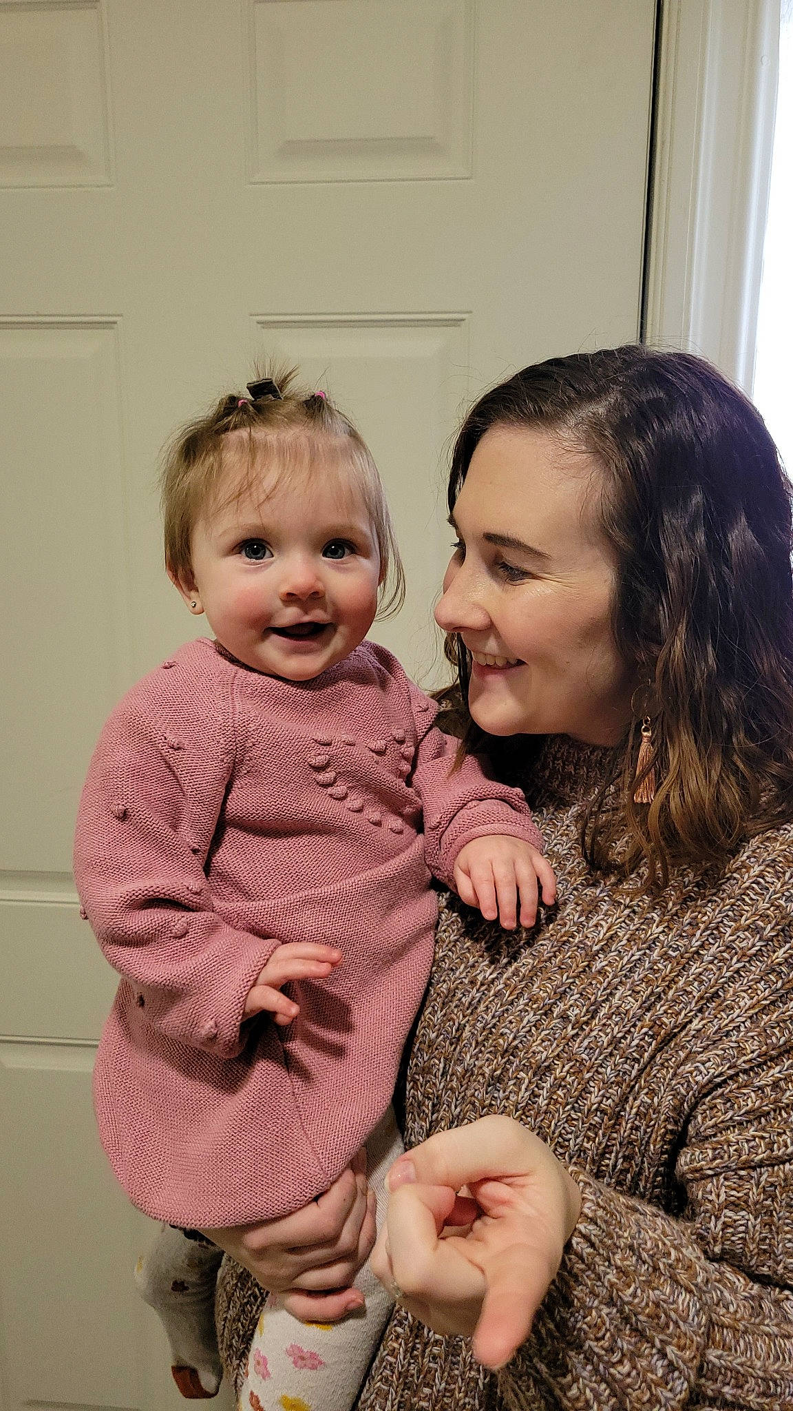 Raelynn joined the competition — help win amazing prizes! baby, baby_toddler_clothing, cheek, child, comfort, door, event, face, family, fun, fur, gesture, happy, interaction, joy, laugh, person, sitting, skin, sleeve