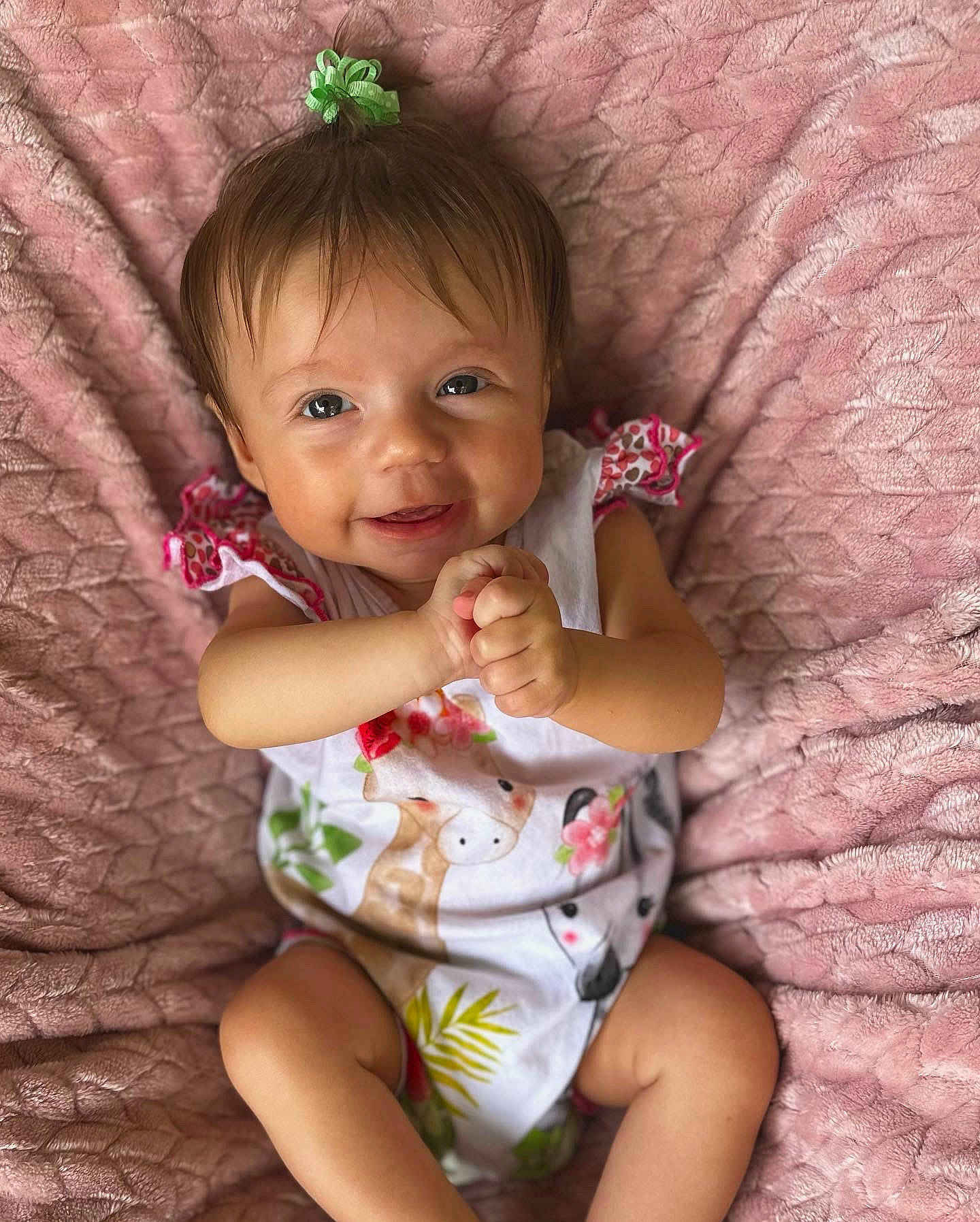 Fallon joined the competition — help win amazing prizes! arm, baby_toddler_clothing, cheek, chin, eye, hair, hairstyle, hand, head, human_body, iris, leg, lip, mouth, muscle, nose, organ, person, skin, smile
