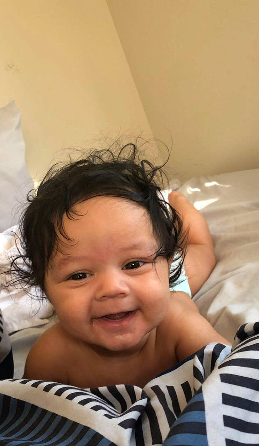 Arion joined the competition — help win amazing prizes! baby, black_hair, child, ear, face, hair, nose, person, skin, smile, toddler